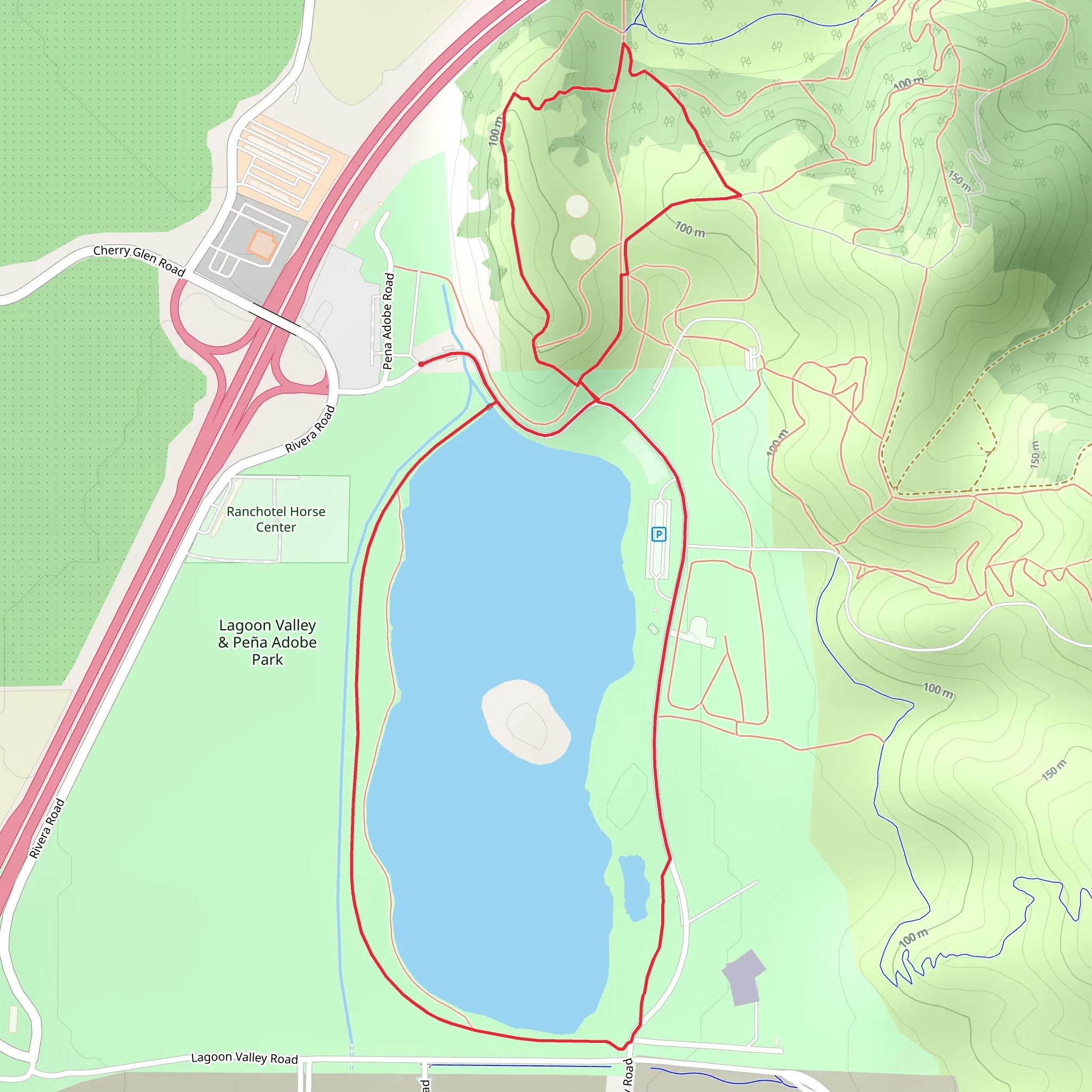 Lagoon and Pena House Loop mobile static map