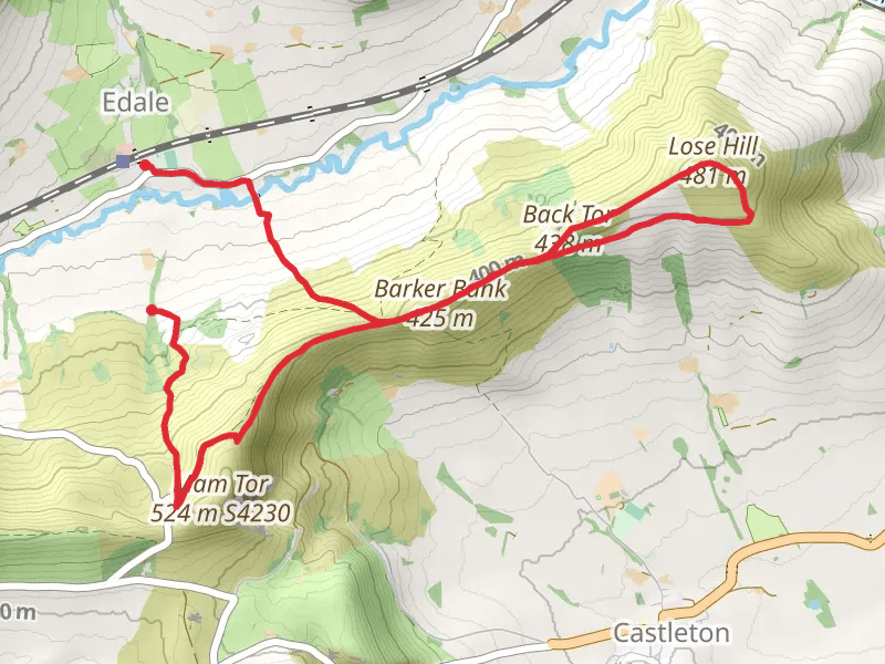 Edale, Mam Torr, Back Torr, Loose Hill, Hollins Cross and Edale Loop thumbnail