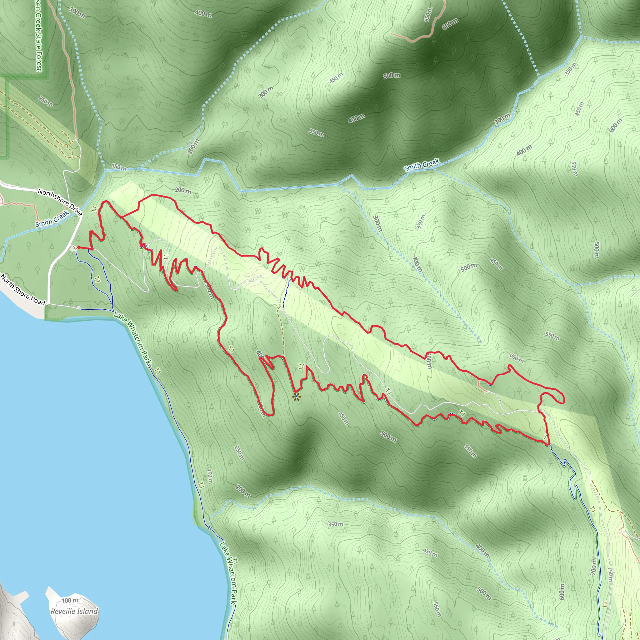 Chanterelle Trail and Brown Pow Loop mobile static map