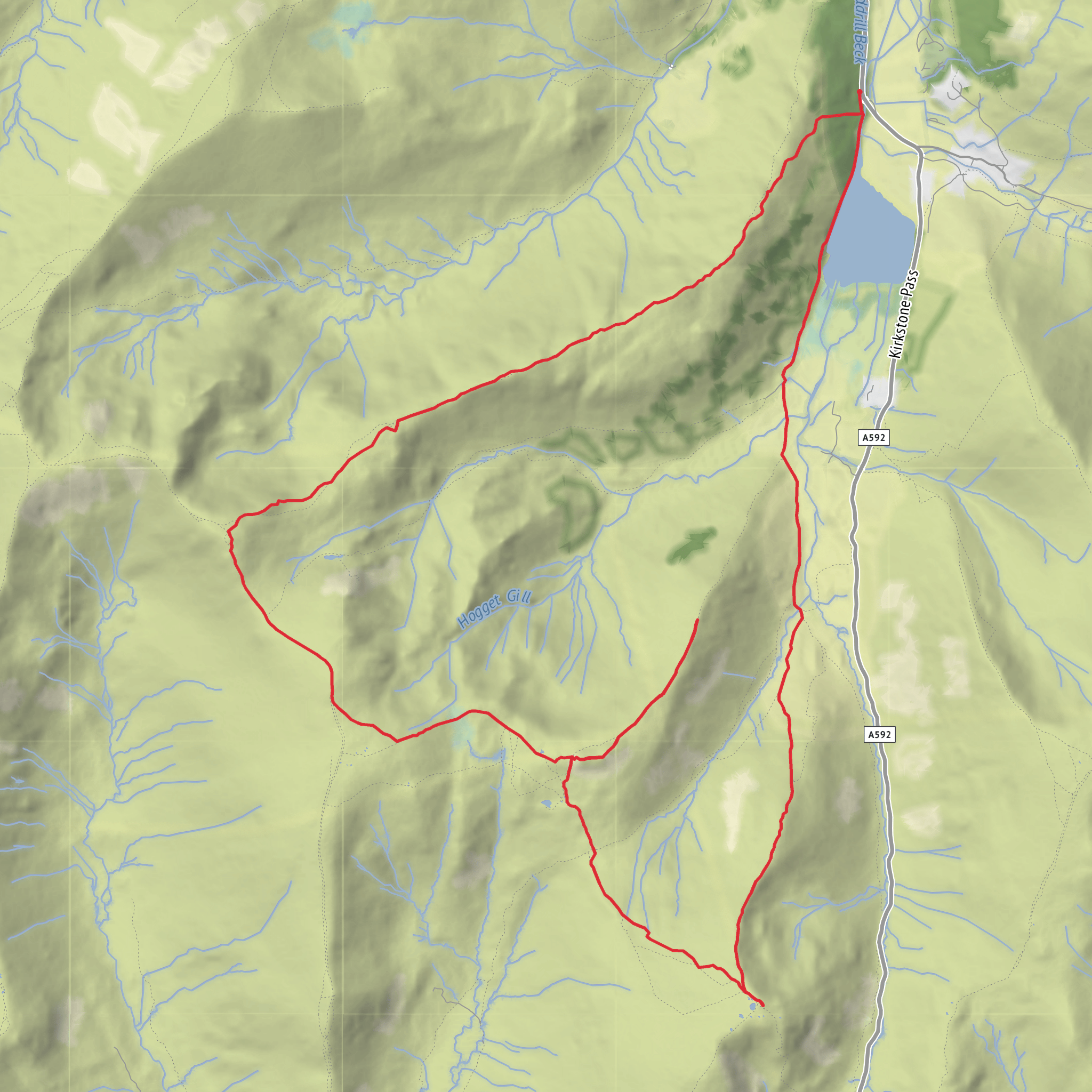 Red Screes West Kirkstone Loop - 7 WRs mobile static map