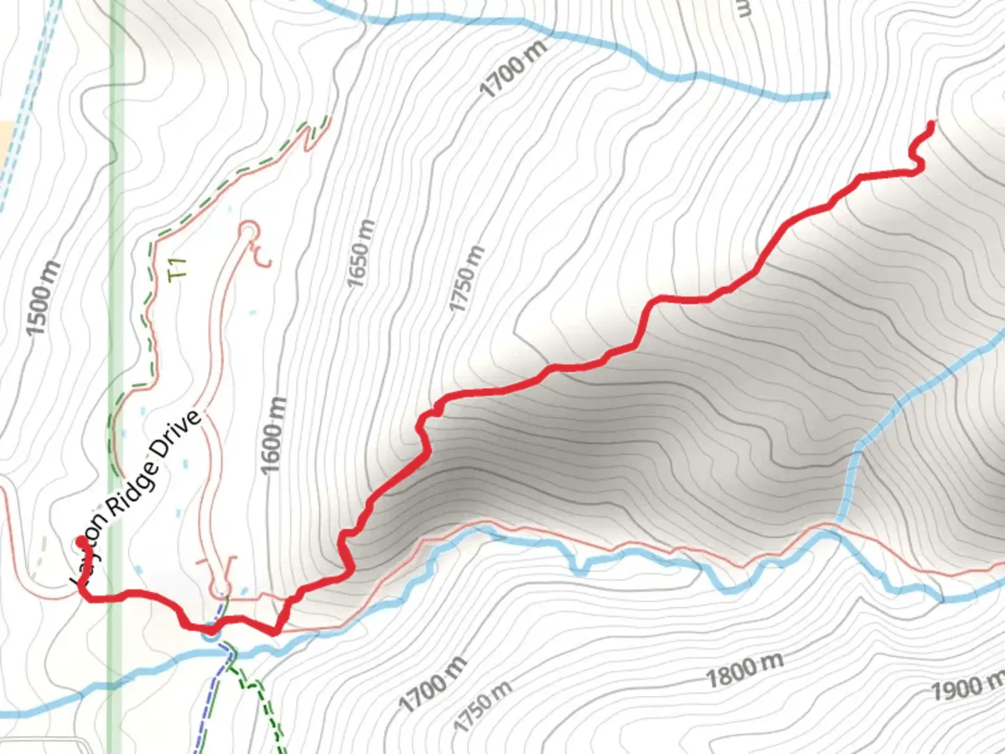 An image depicting the trail Hobbs North Ridge Trail and its surrounding area.