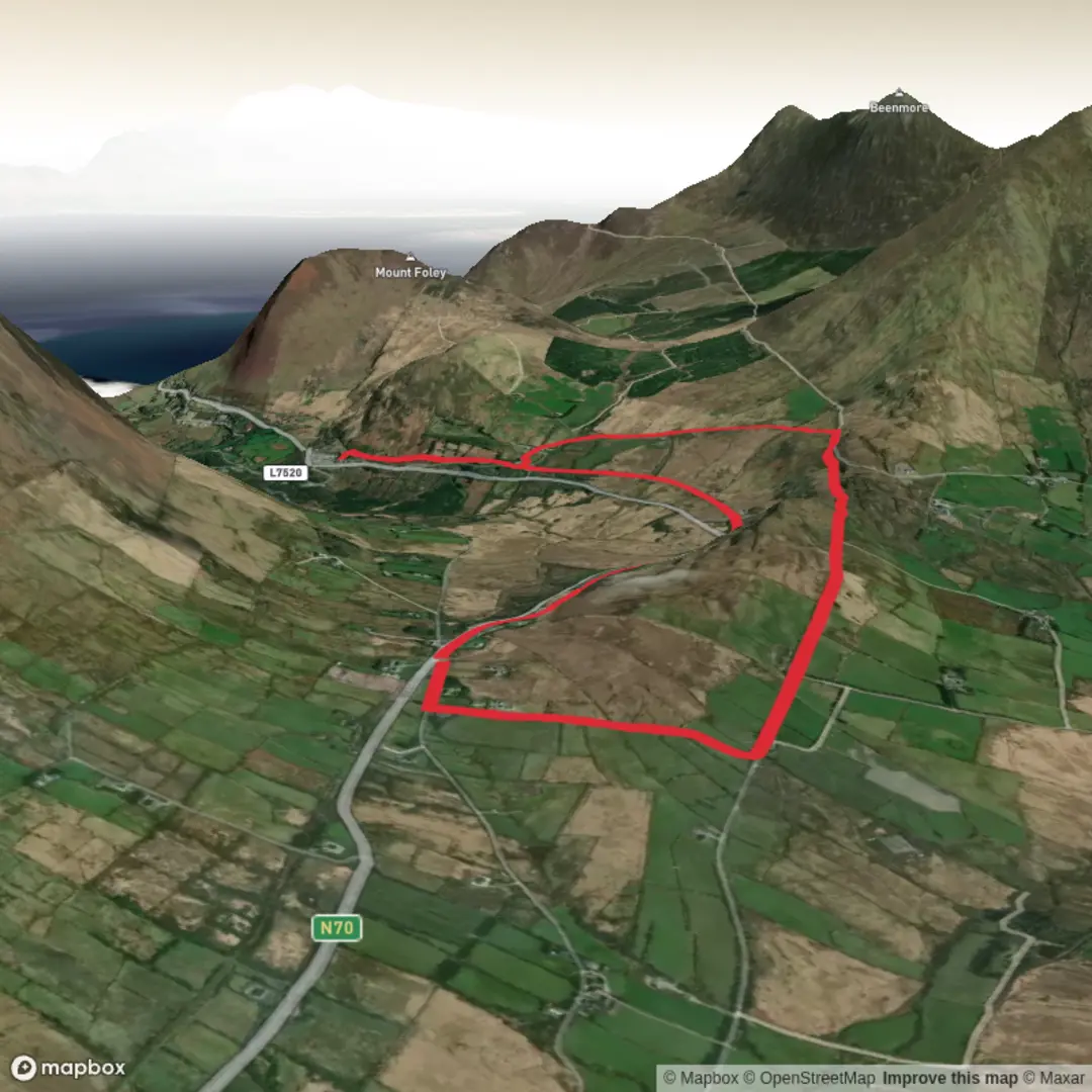 An image depicting the trail Kells Kway Gway Loop and its surrounding area.