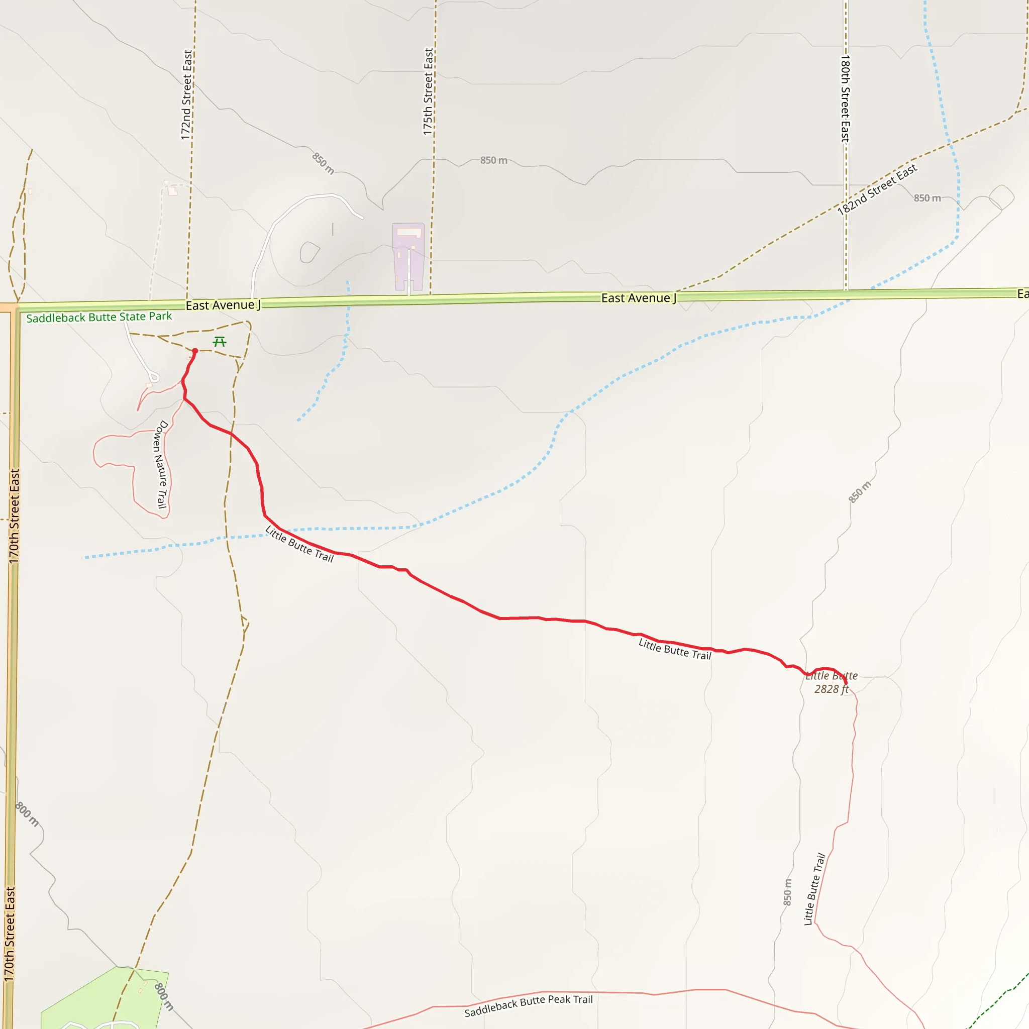 Little Butte Trail mobile static map
