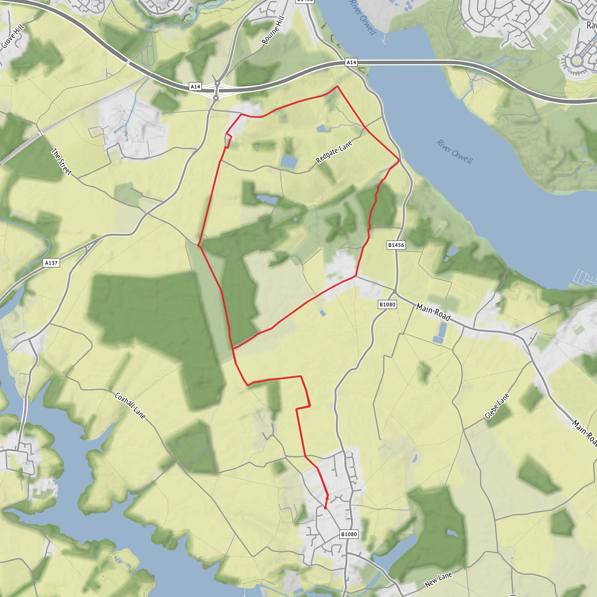 Holbrook Freston Circular mobile static map