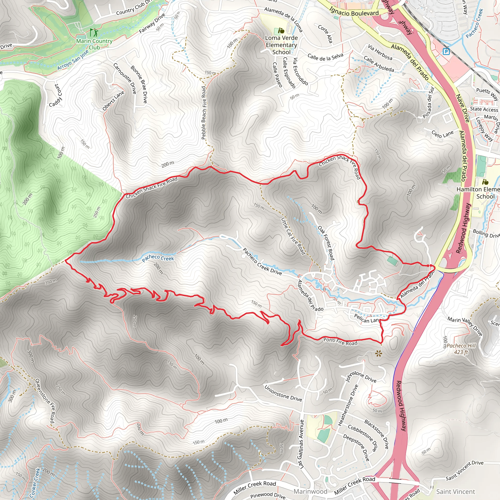 Ponti Loop Trail mobile static map