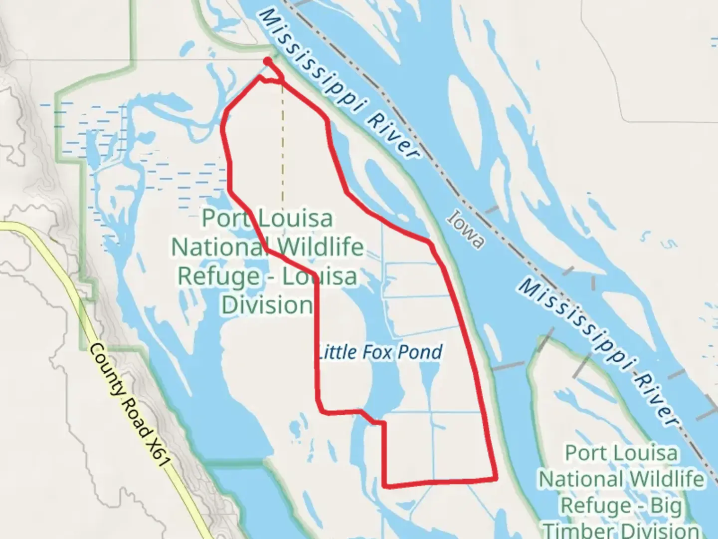 An image depicting the trail Fox Pond and Little Fox Pond Loop and its surrounding area.