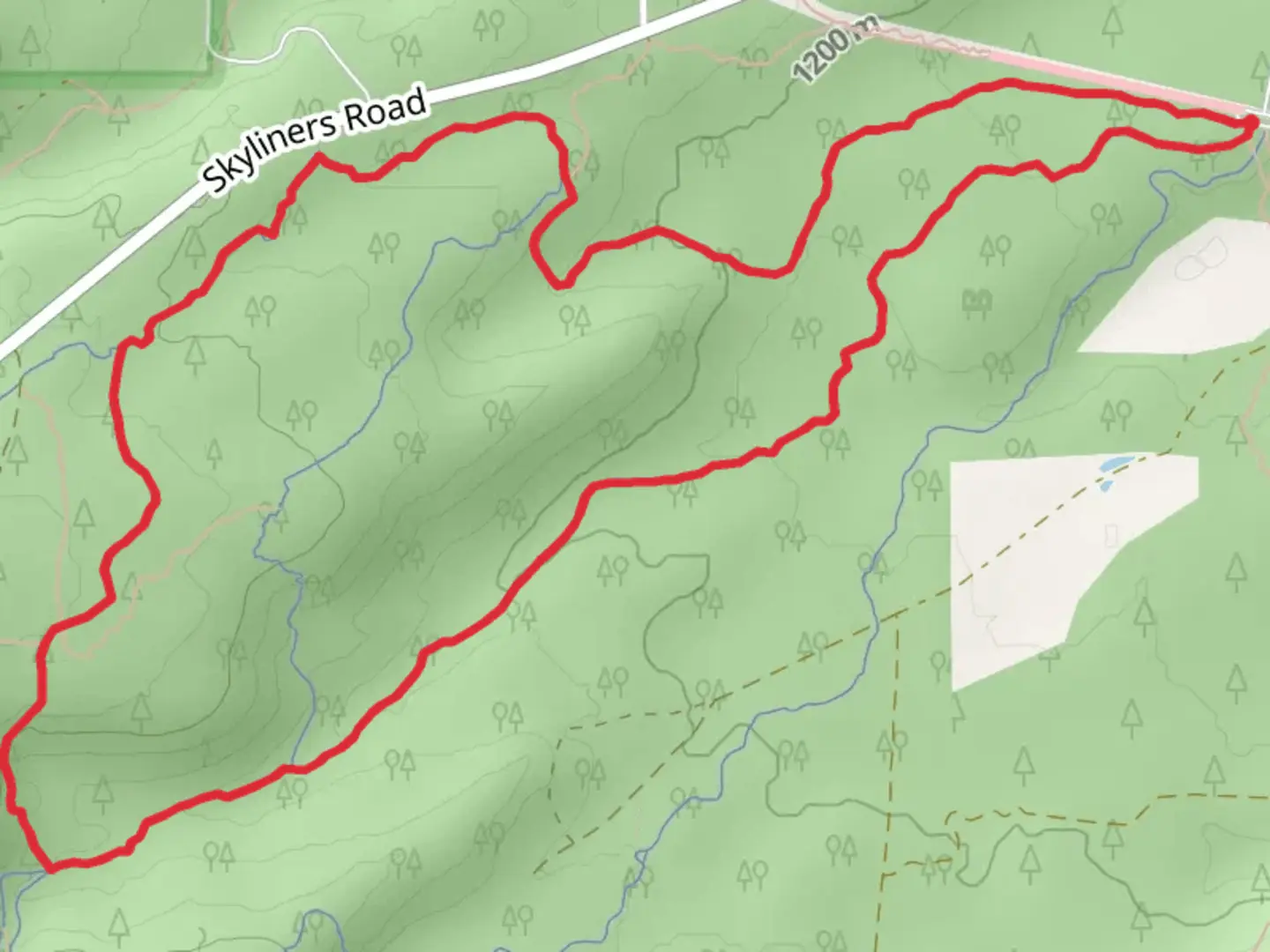 An image depicting the trail Ben's and Kent's Loop Trail and its surrounding area.