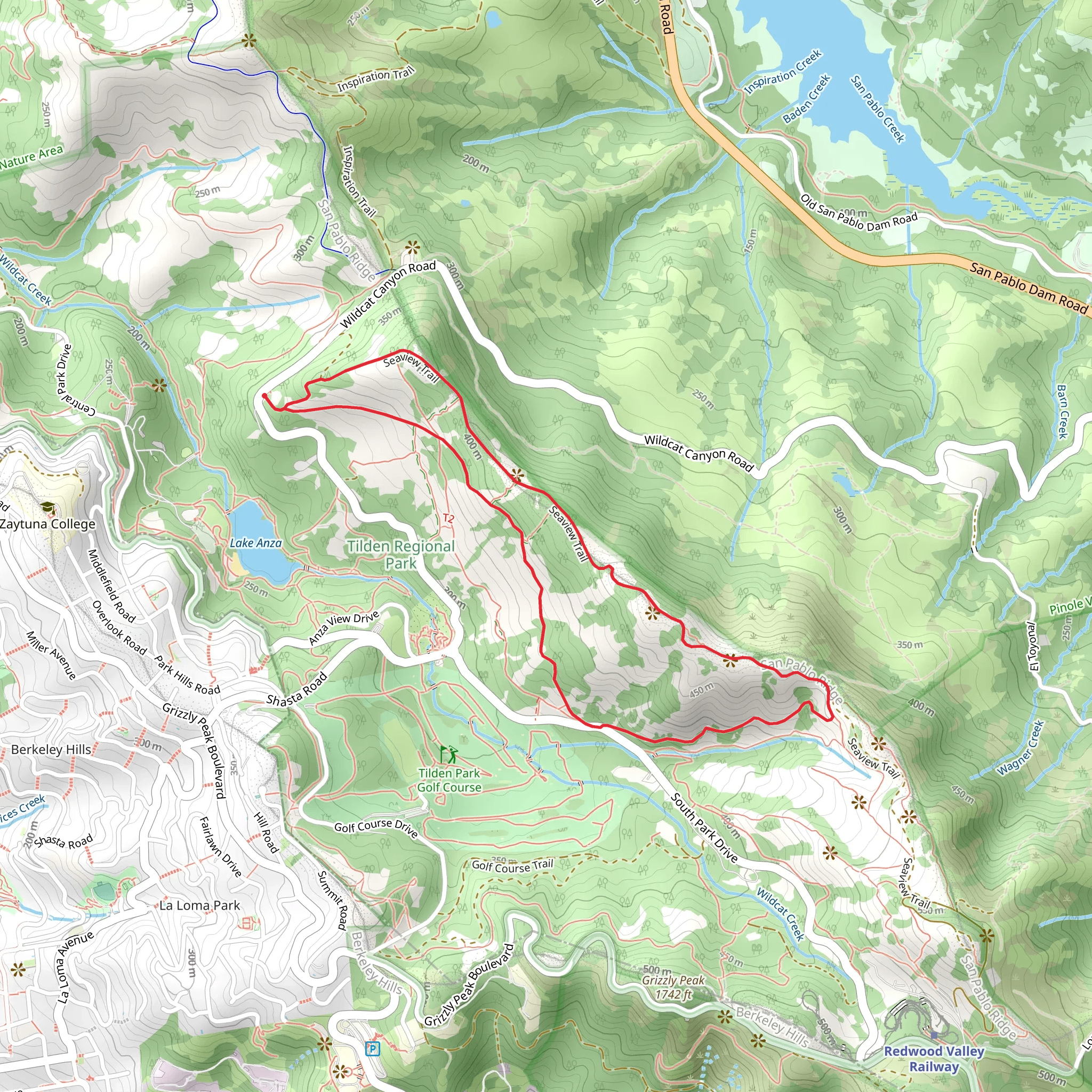 Quarry and Seaview Loop Trail mobile static map