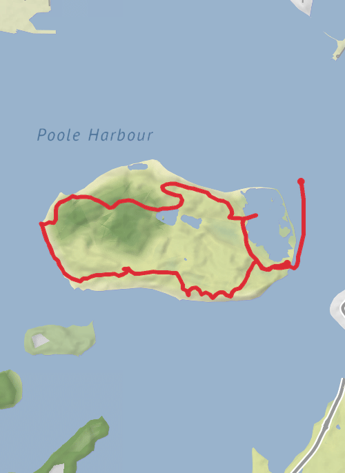 Hike on Brownsea Island Loop mobile static map