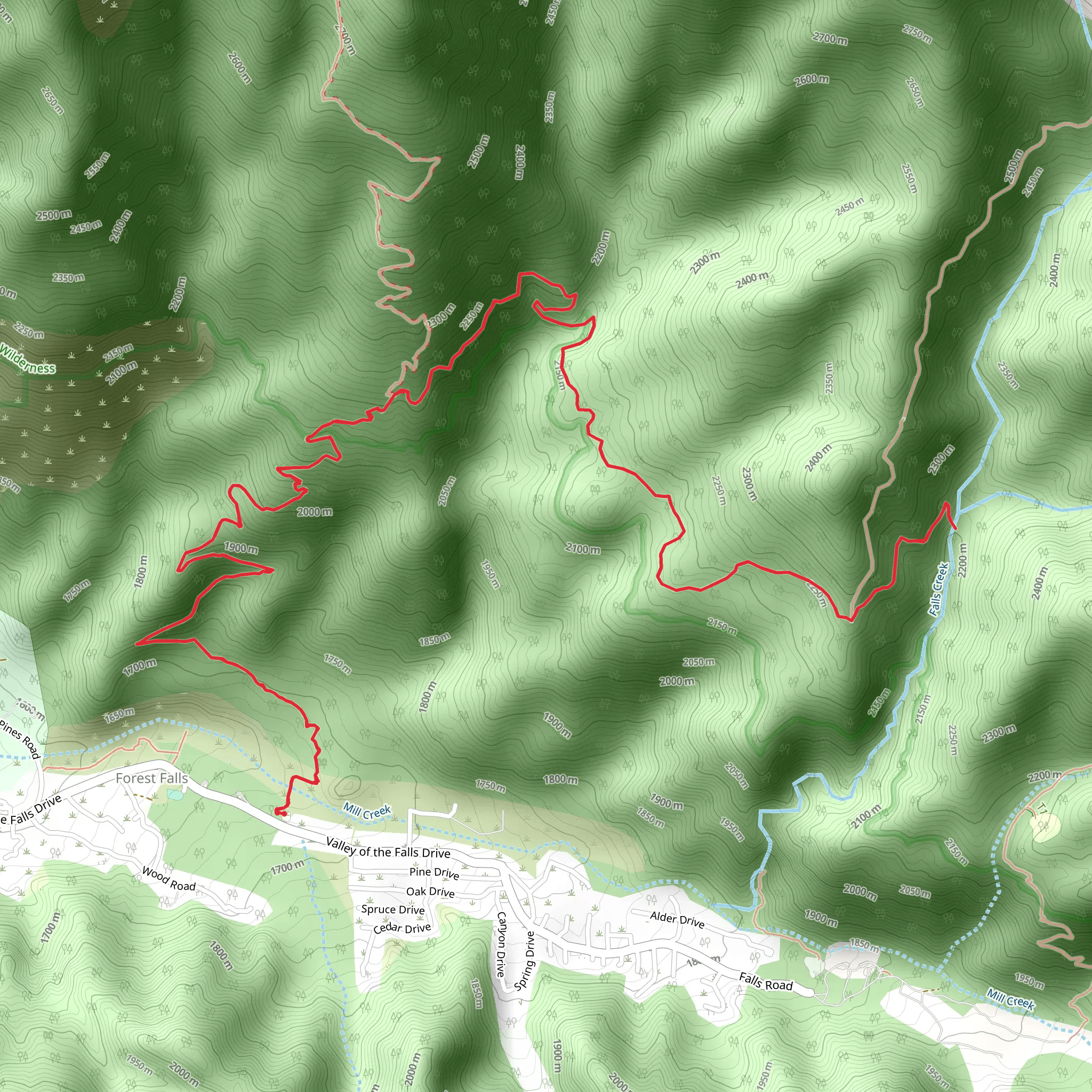 Dobbs Cabin via Momyer Creek Trail mobile static map