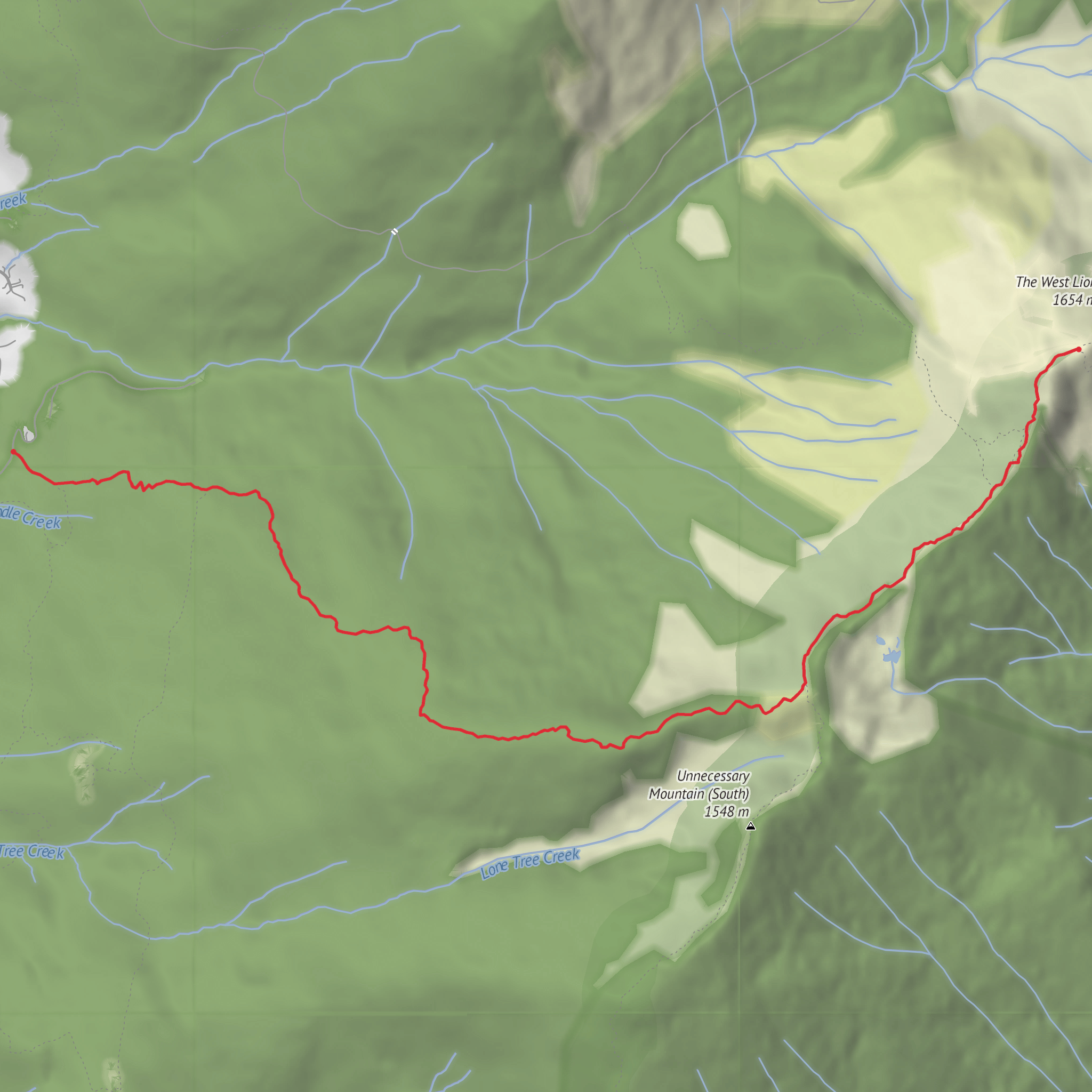 Hike from Lions Bay mobile static map