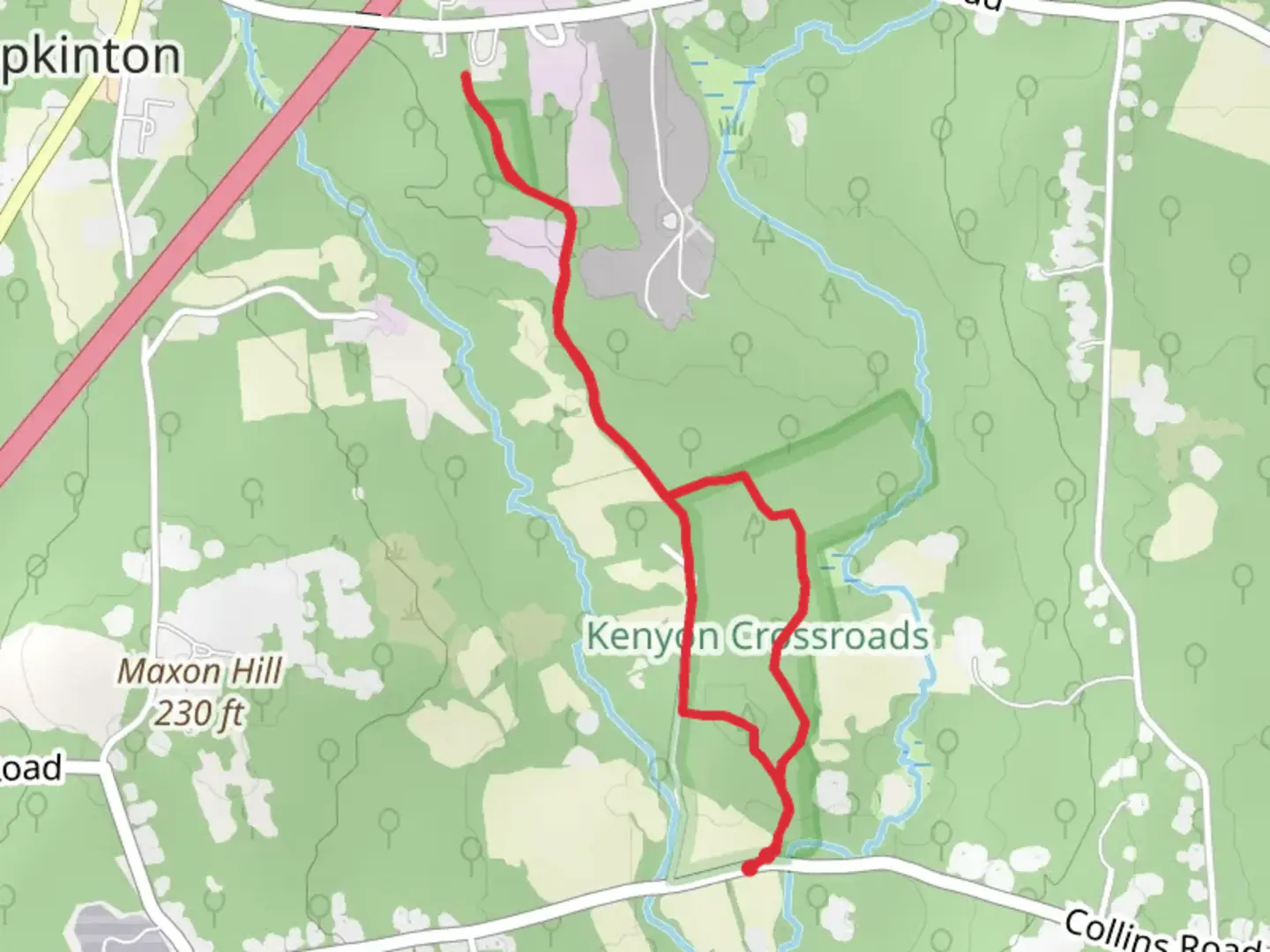 An image depicting the trail Tomaquag Trail and its surrounding area.