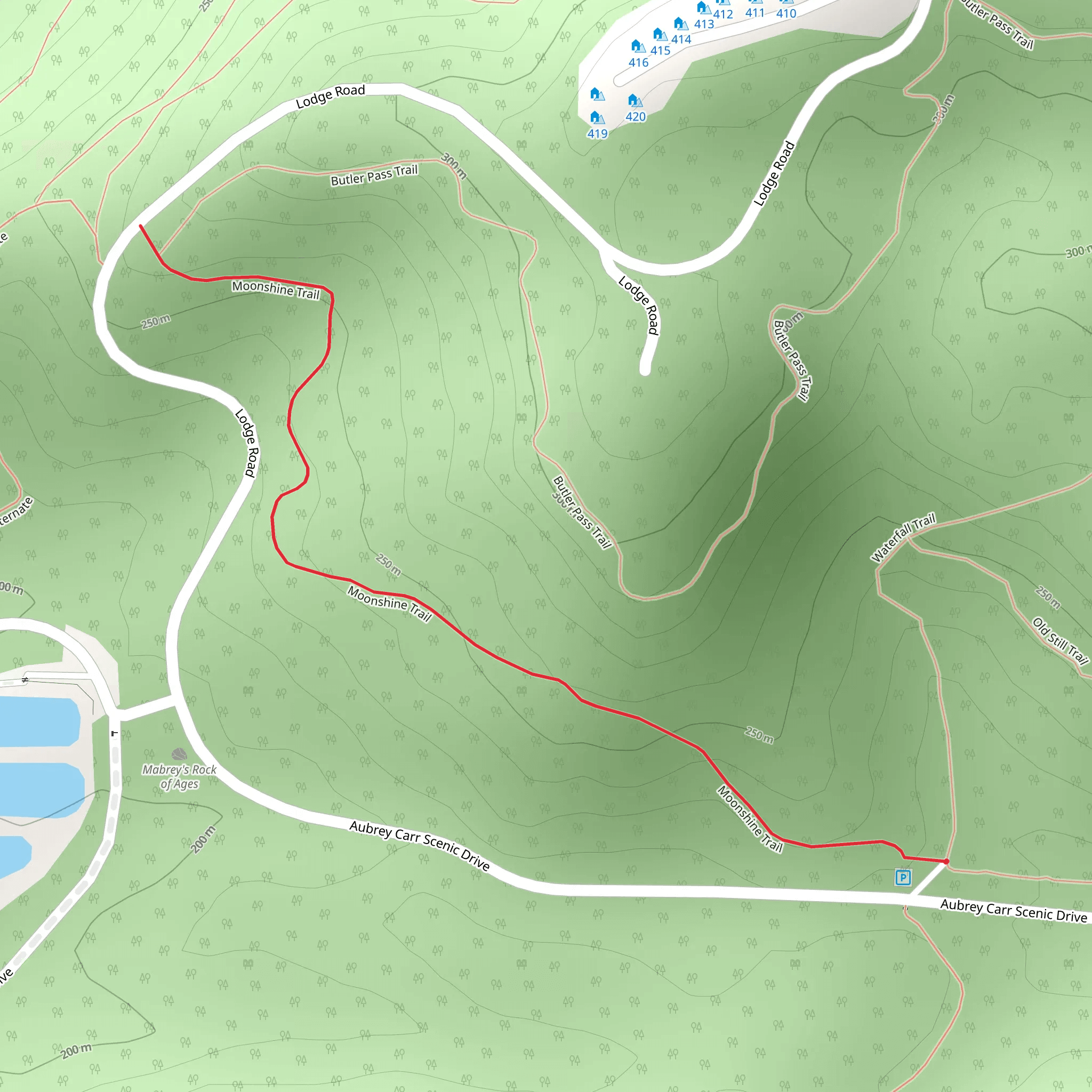 Moonshine Trail mobile static map