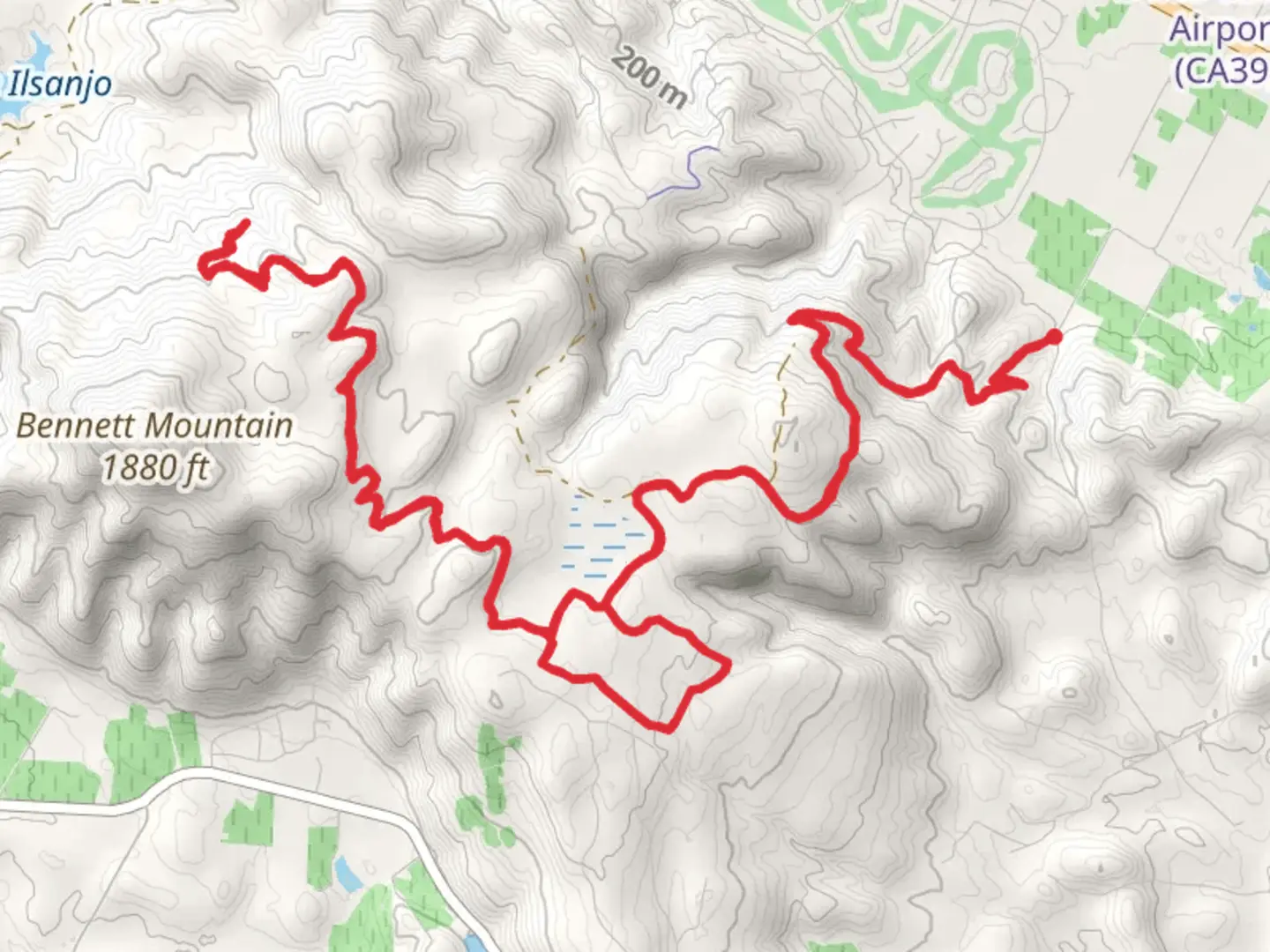 An image depicting the trail Lawndale, Pig Flat and Ridge Trail and its surrounding area.