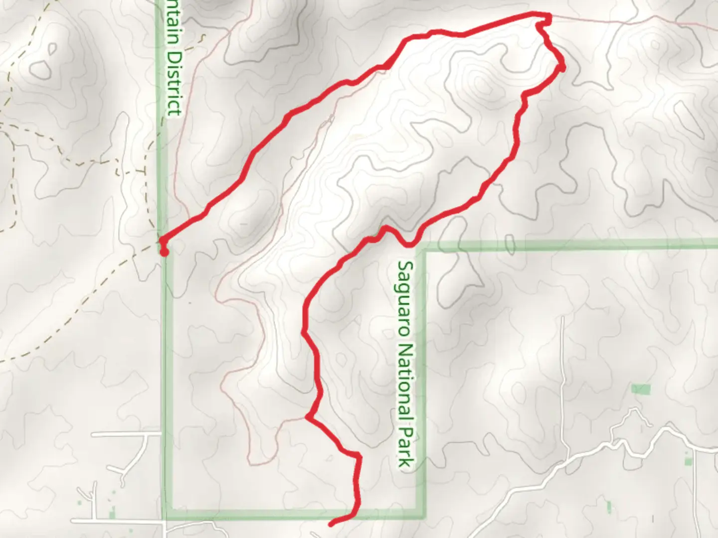 An image depicting the trail Ruiz Trail via Hope Camp Trail and its surrounding area.