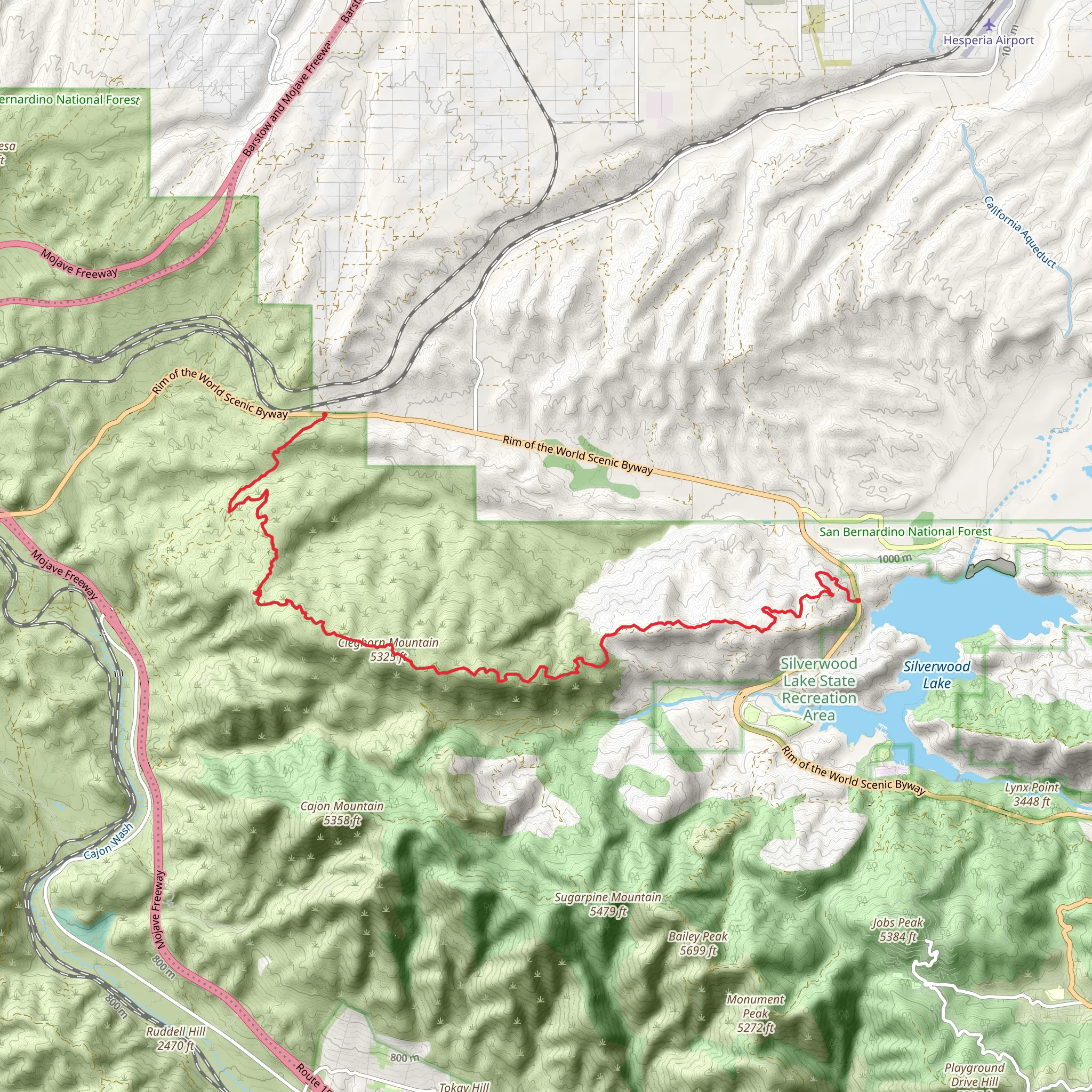 Cleghorn Mountain via Cleghorn Ridge Road mobile static map
