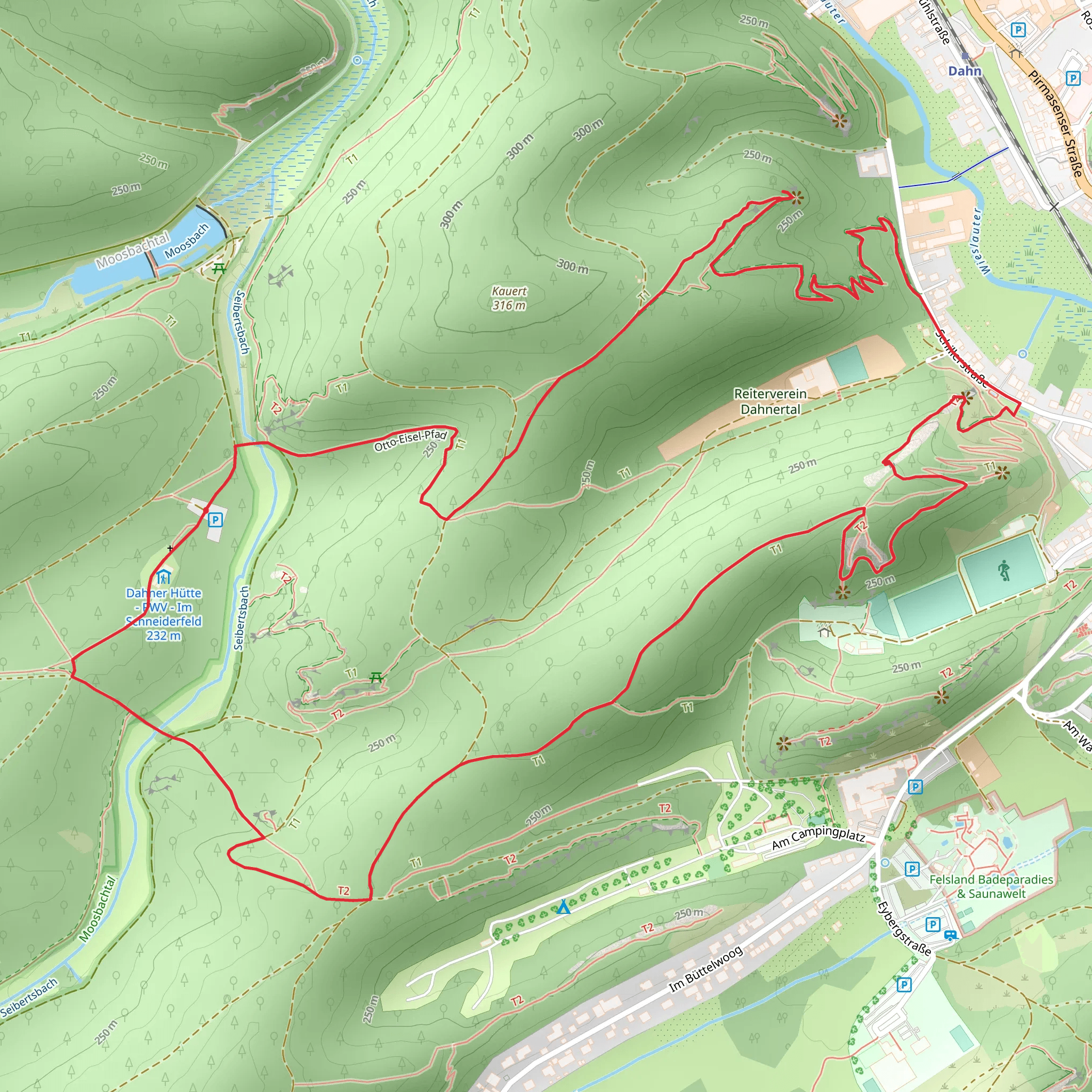 Kauert Tour Dahner Felsenpfad mobile static map