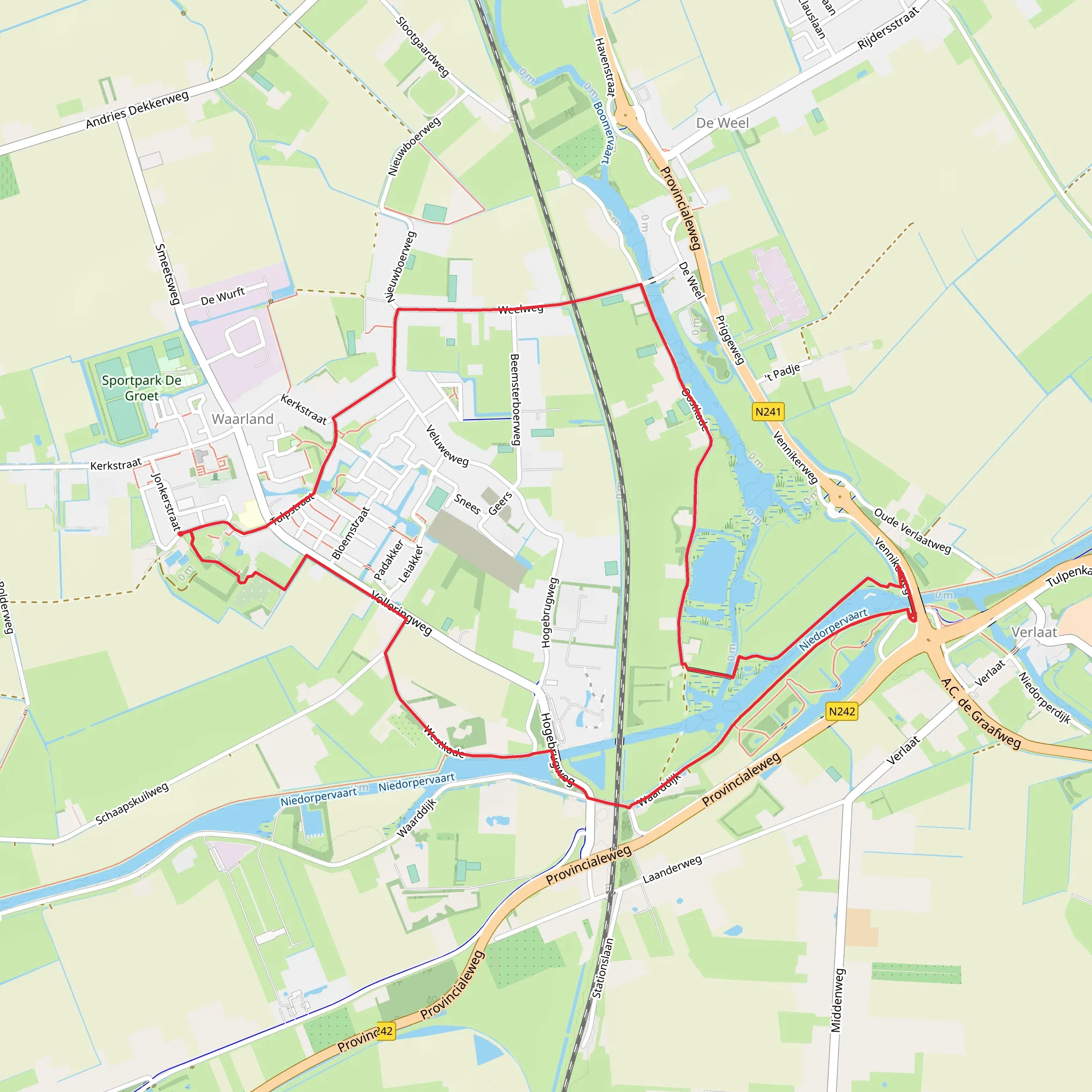 Boomer Polder and Weelbrug Loop mobile static map