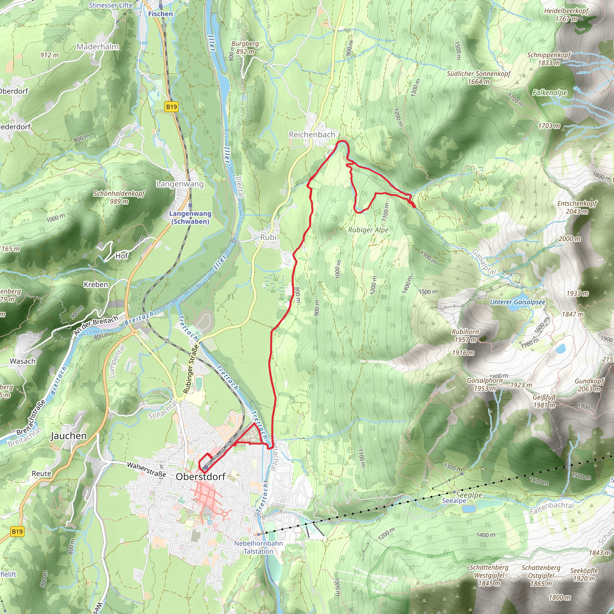 G - Winter Wanderung zur Gaisalpe mobile static map