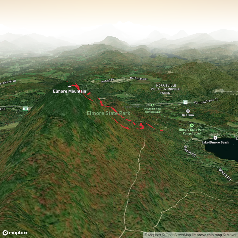 Elmore Mountain and Balancing Rock via Fire Tower Trail