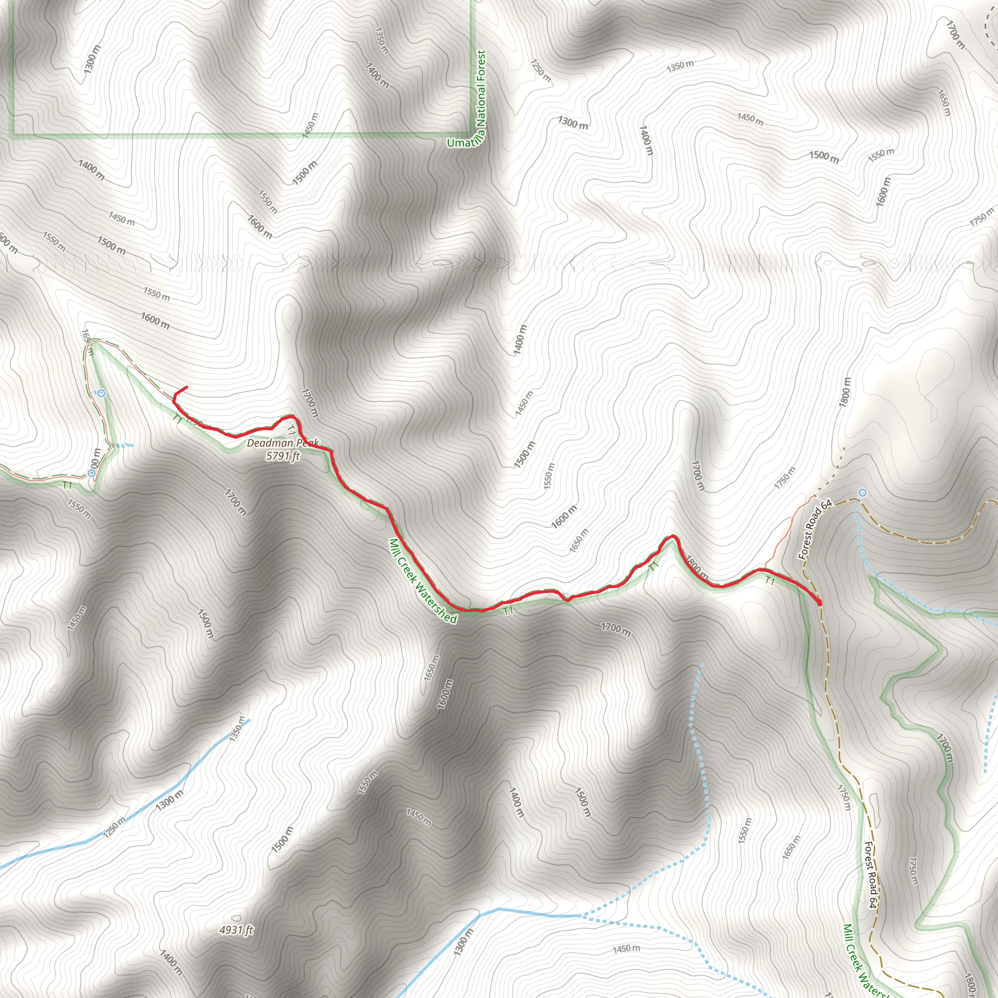 Intake Trail mobile static map