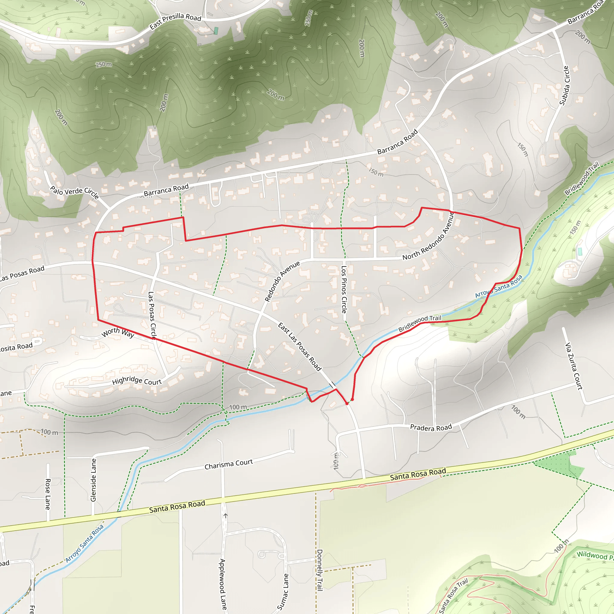 Santa Rosa Valley Loop mobile static map