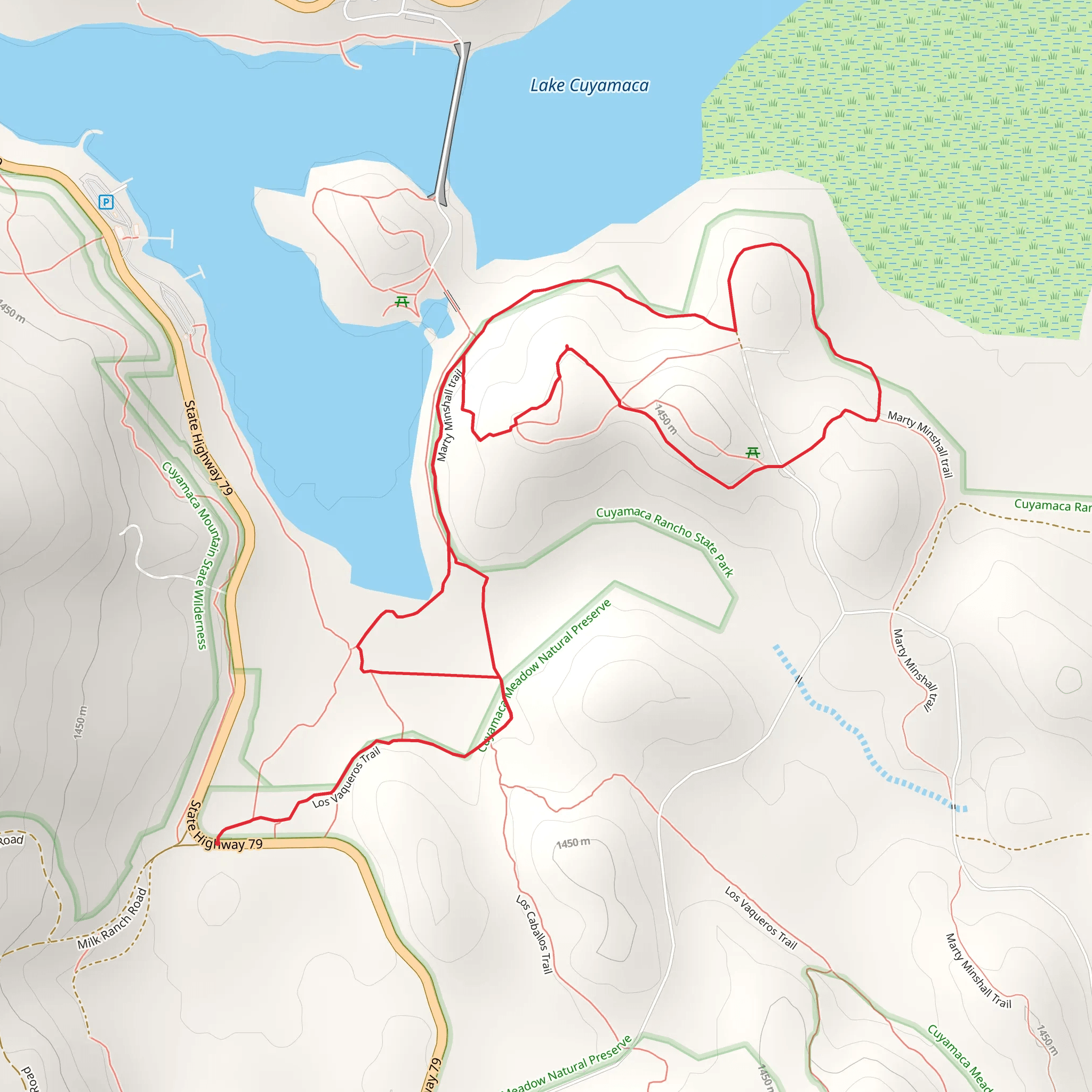 Marty Minshall Trail Loop mobile static map