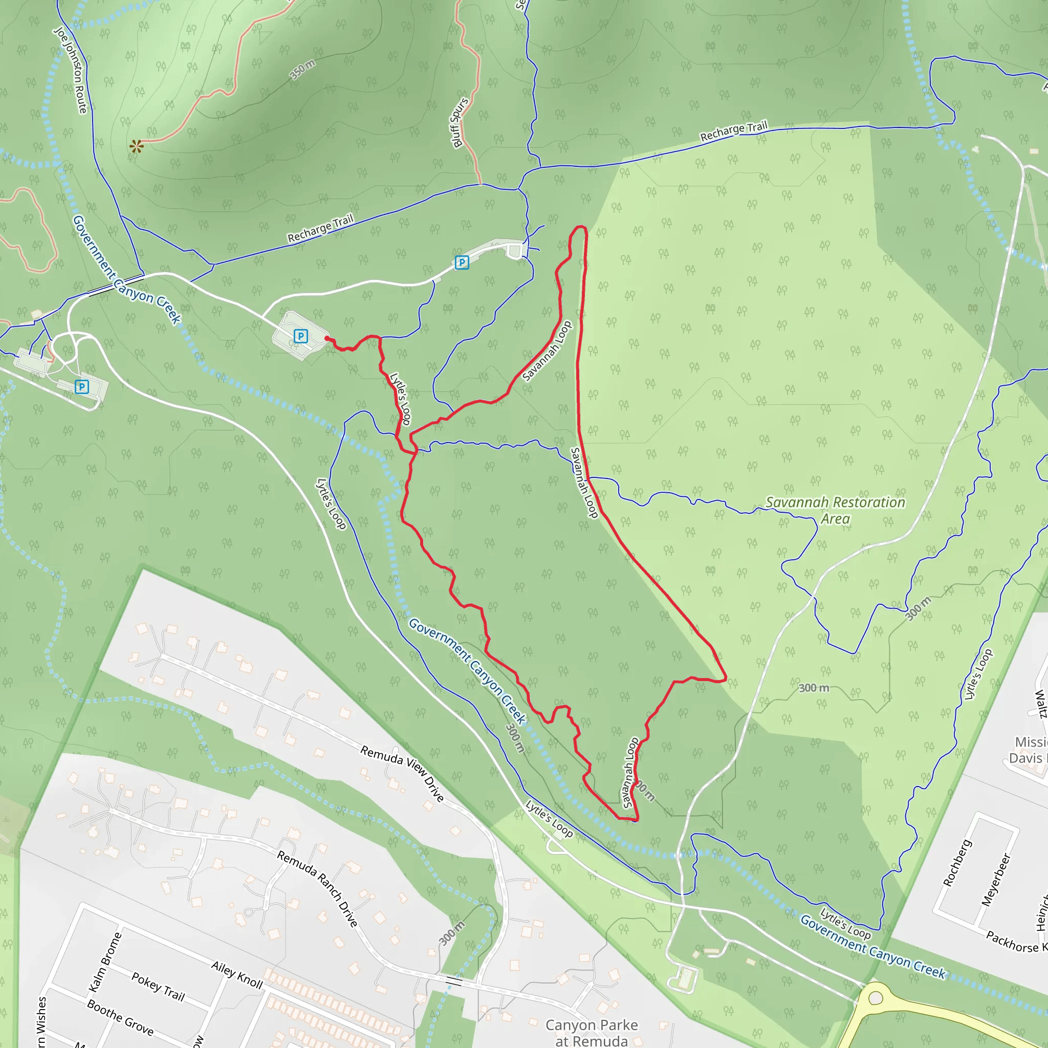Savannah Loop mobile static map