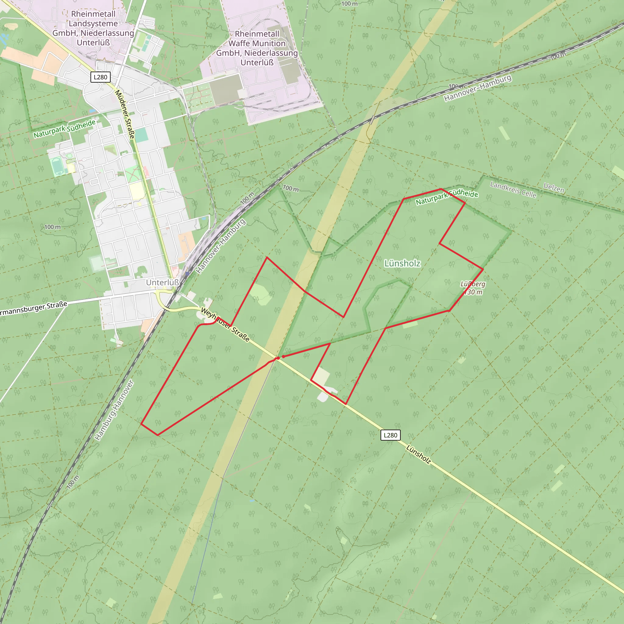Lüßberg Circle mobile static map