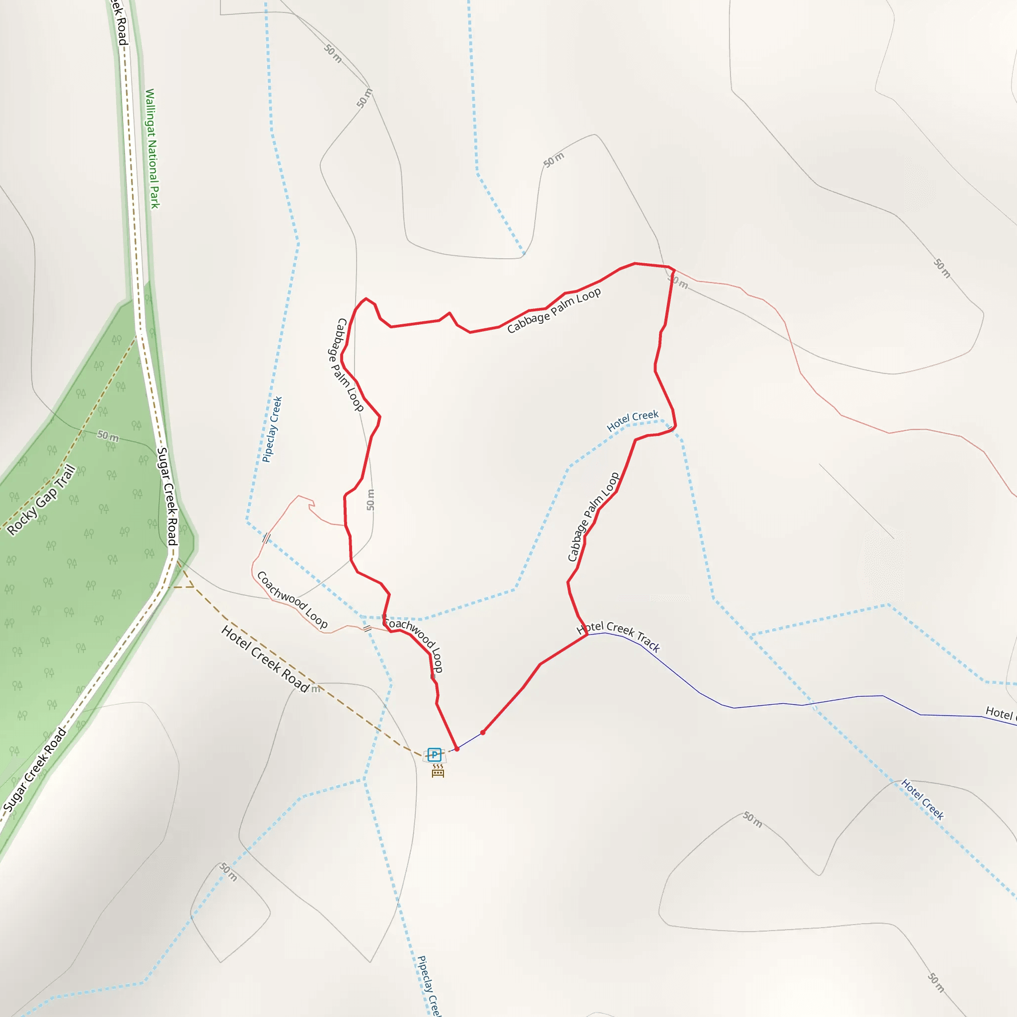 Cabbage Palm Loop Track mobile static map