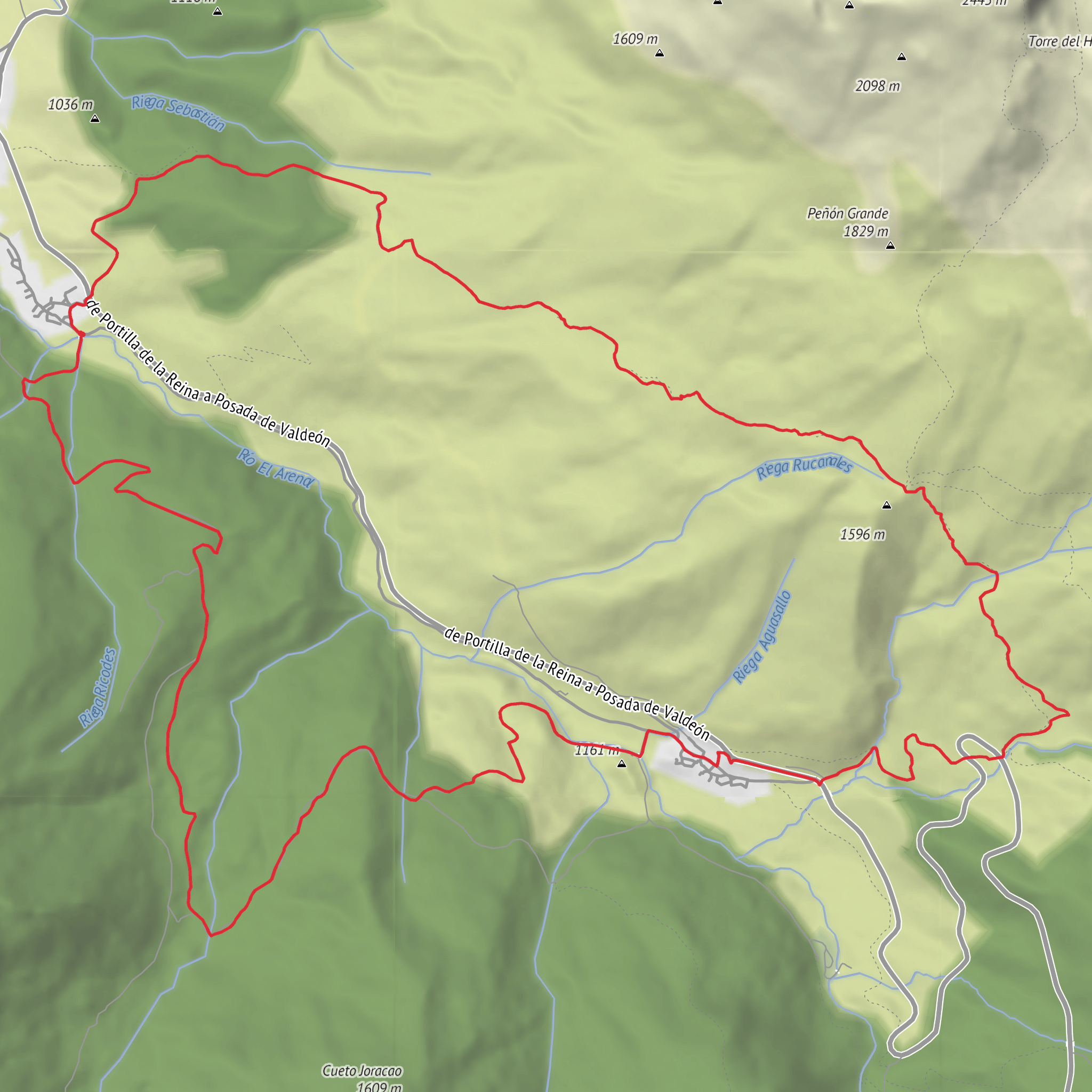 Hike from Posada de Valdeón mobile static map