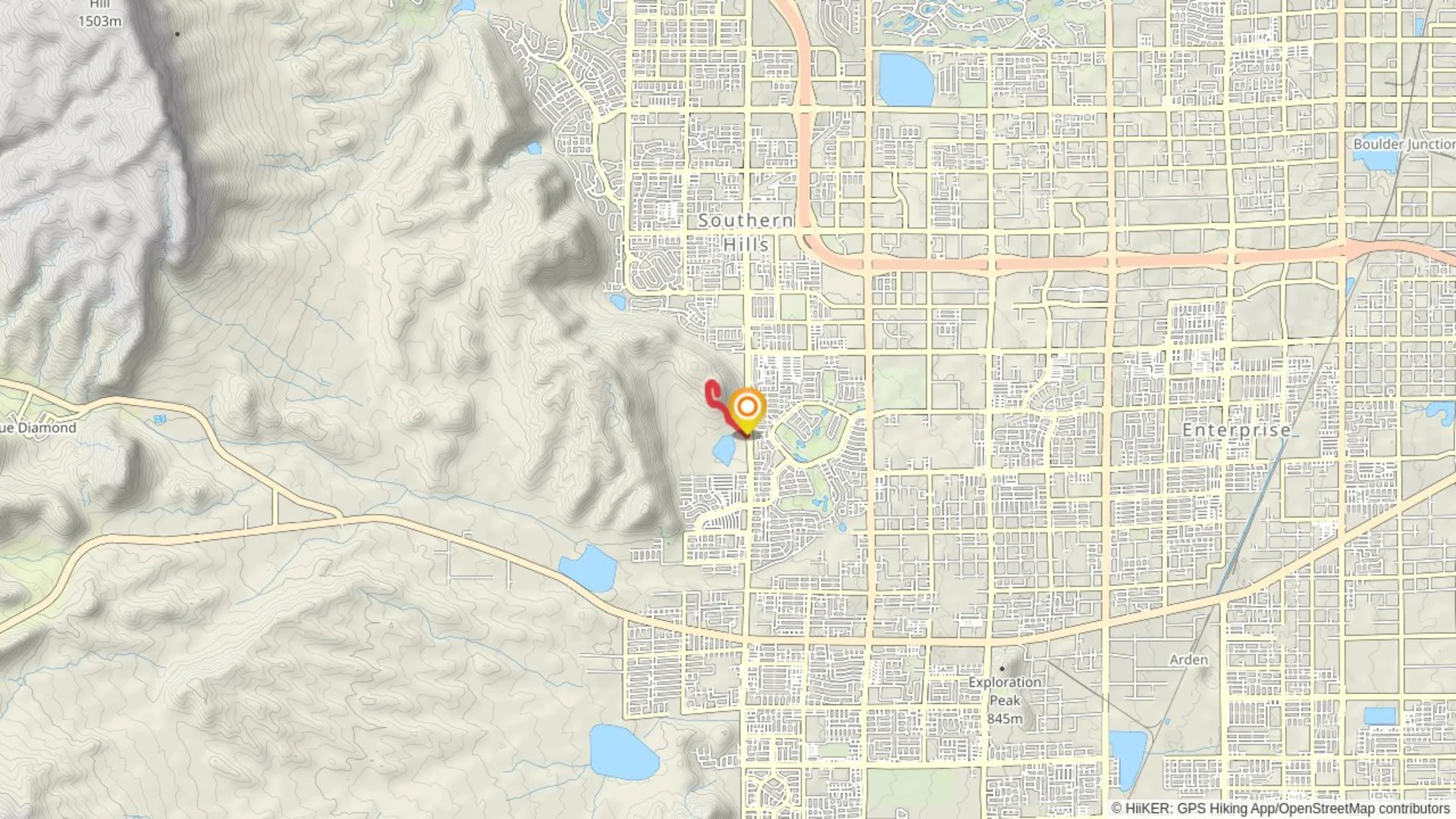 An image depicting the trail South Fort Apache Road and its surrounding area.