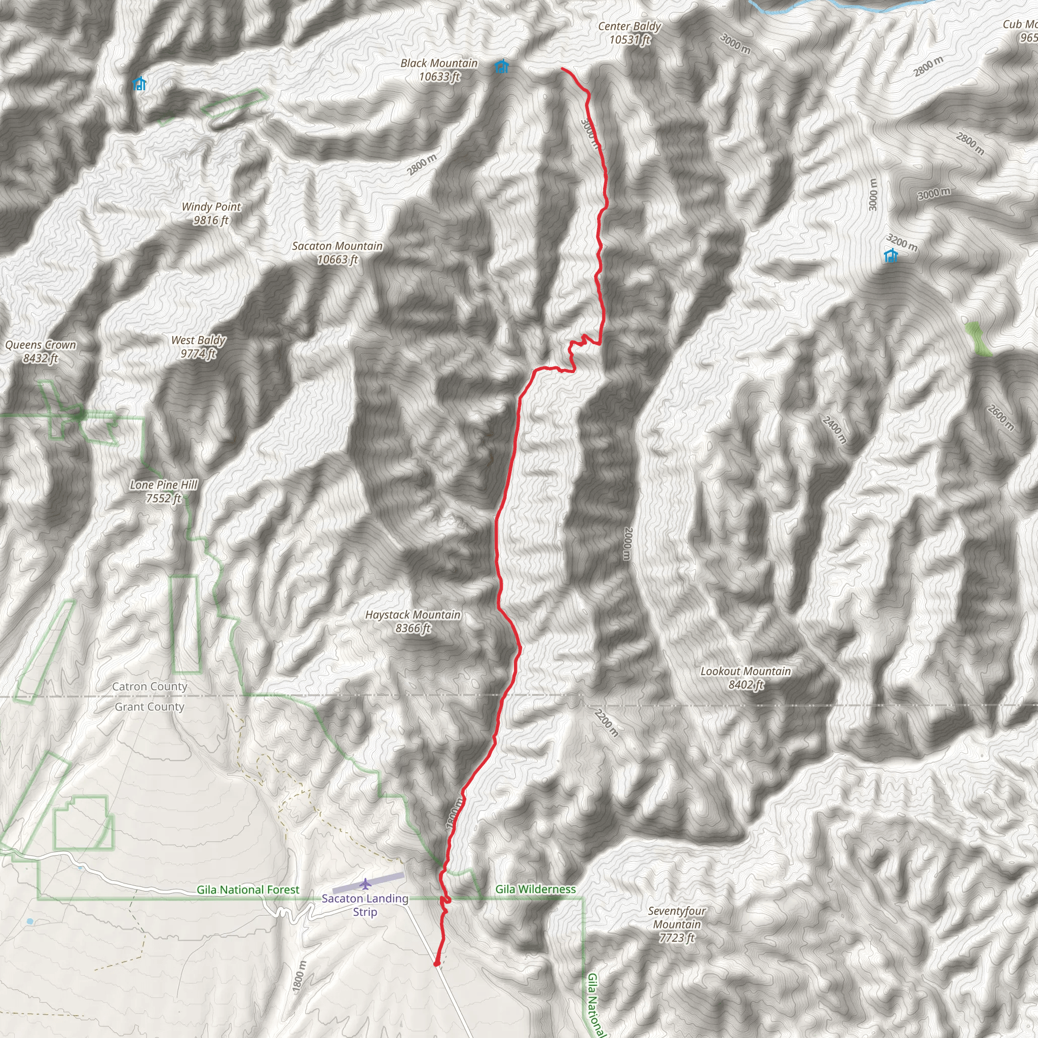 Rain Creek Divide Trail mobile static map