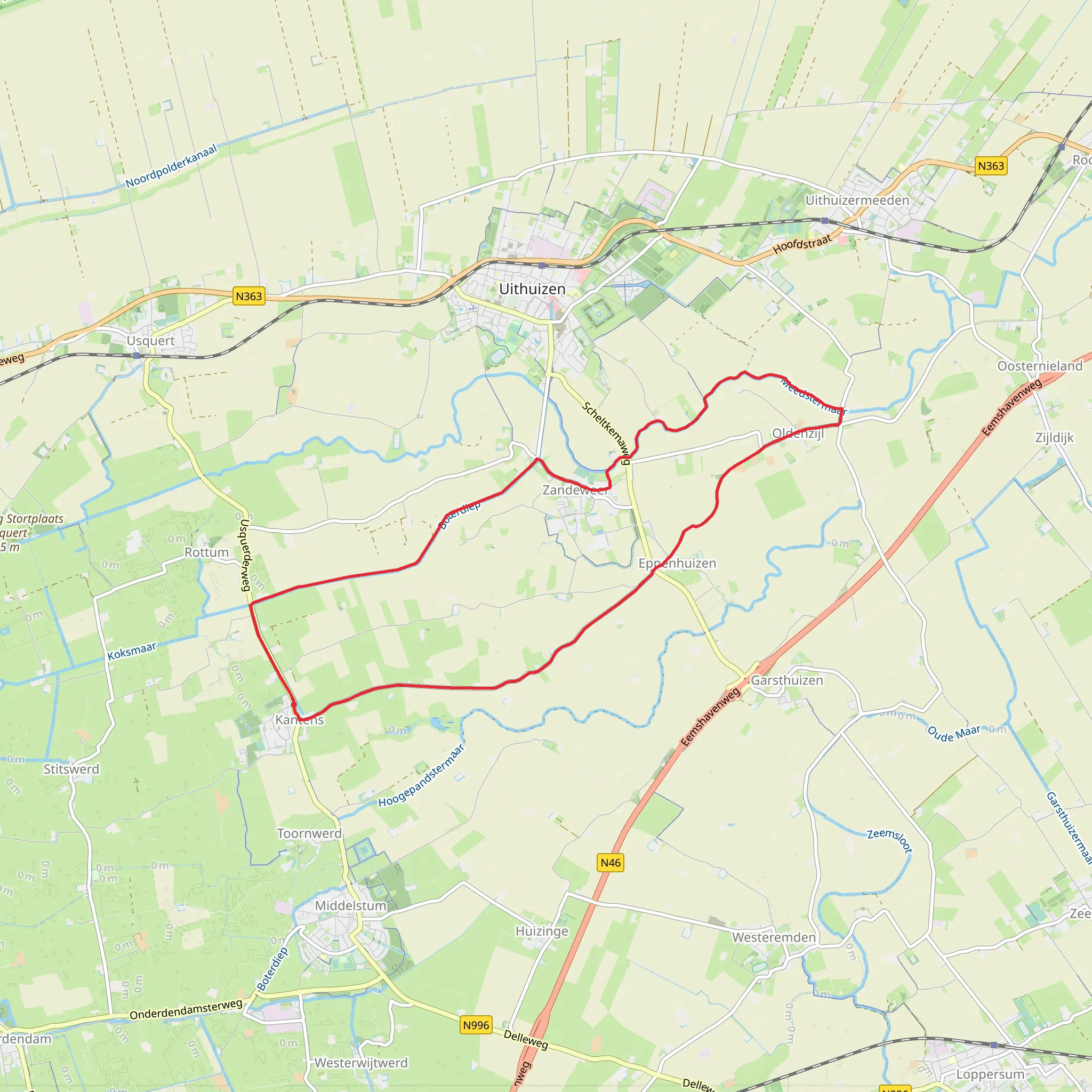Nederlands Kustpad and Meedstermaarpad Loop mobile static map