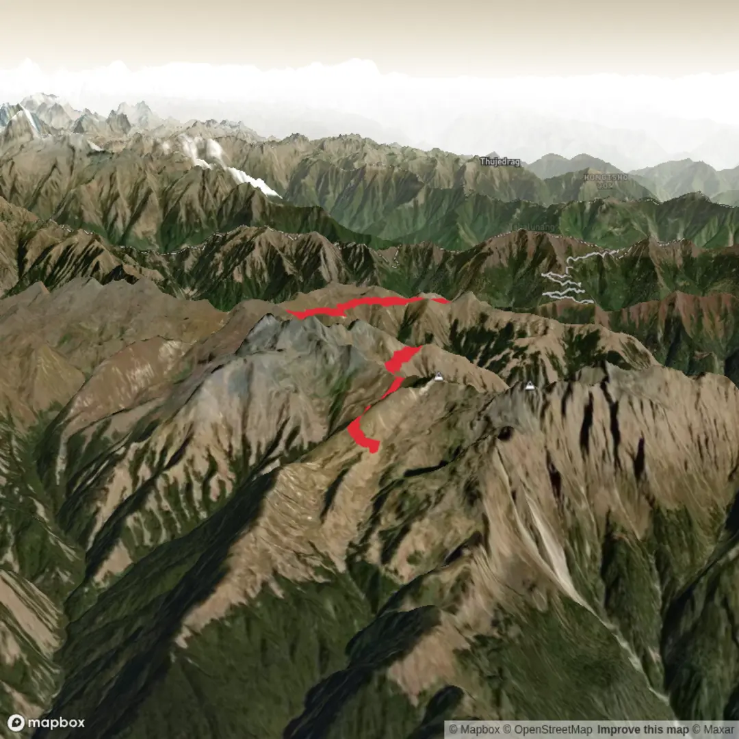 An image depicting the trail Haa-Nub Tshonapata and its surrounding area.