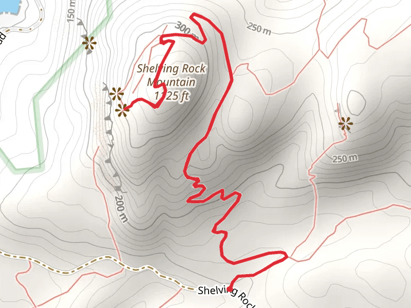Shelving Rock Mountain Trail via Shelving Rock Road