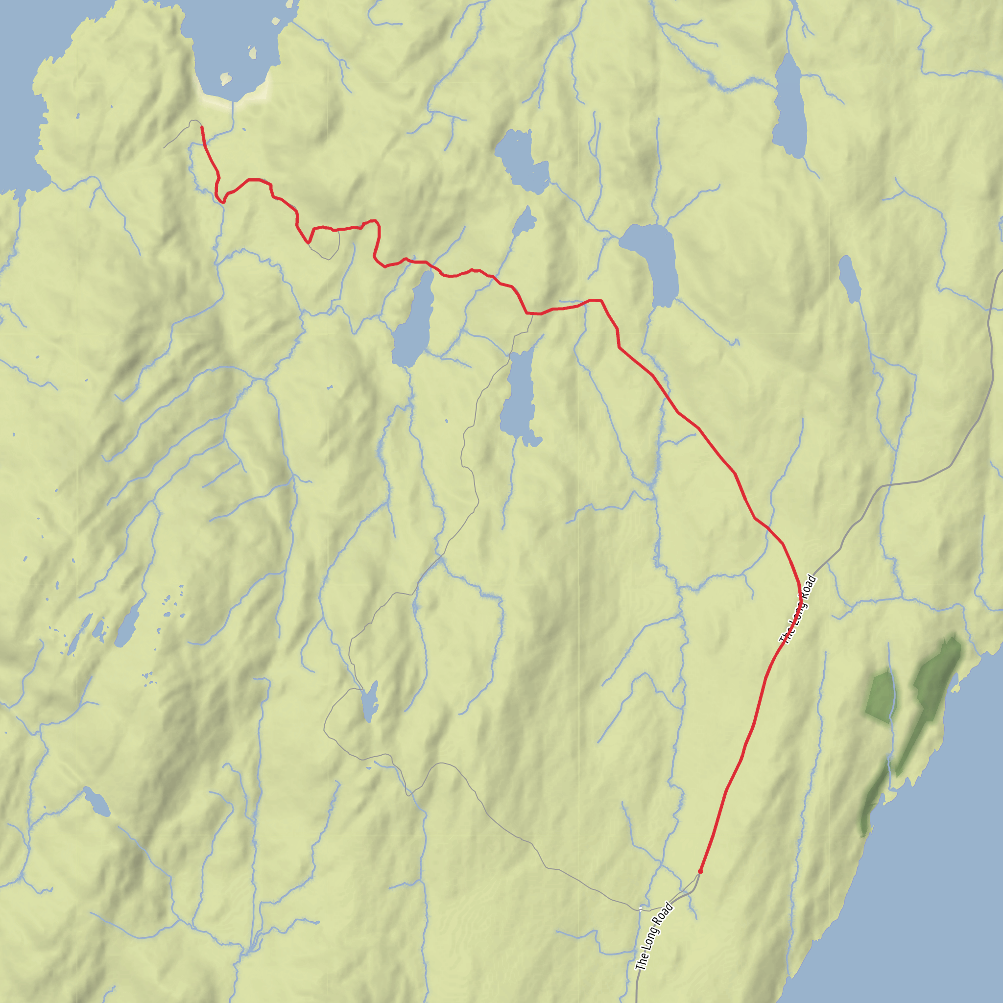 North End to Glengarrisdale via Loch a' Gheoidh and Loch Doire na h-Achlaise mobile static map