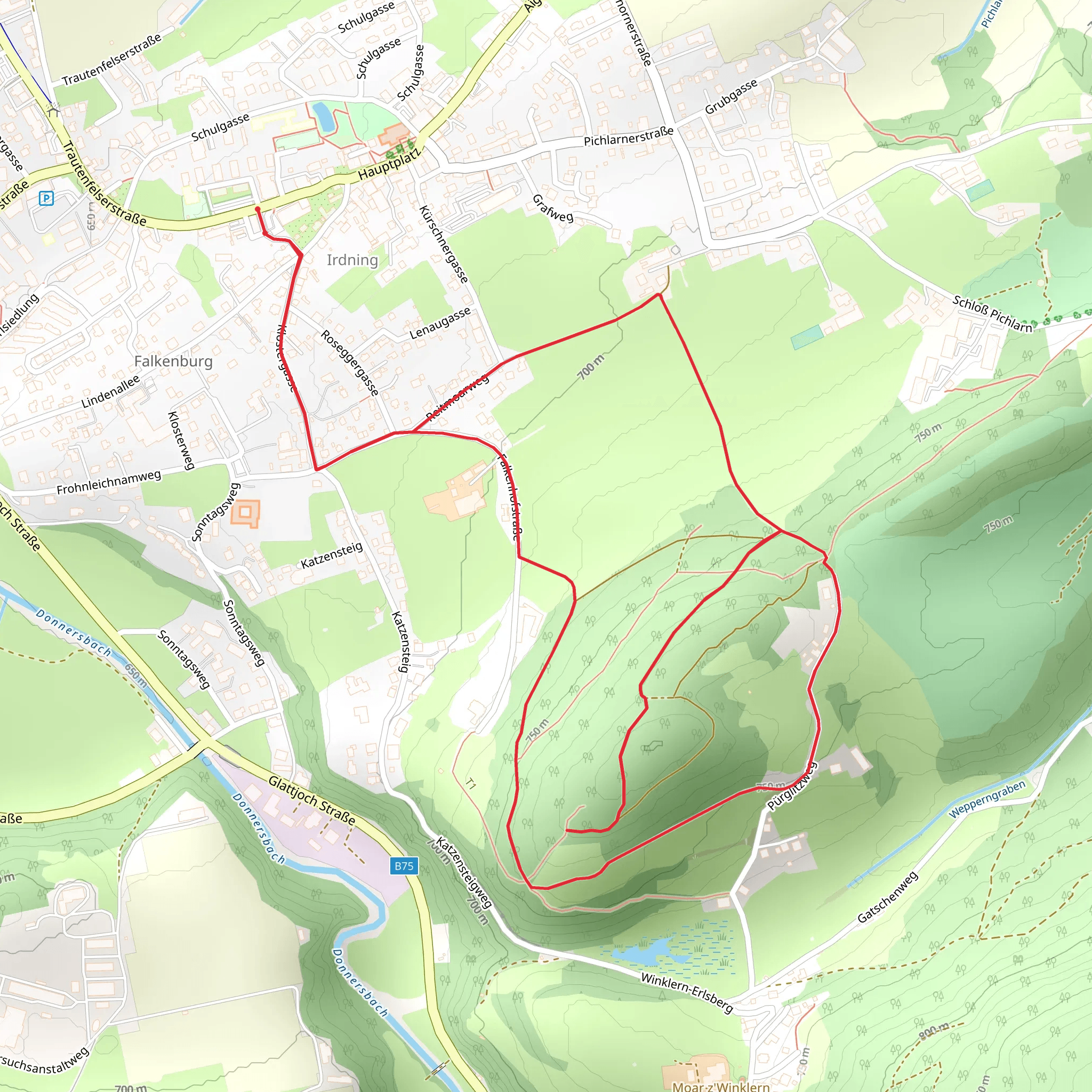 Pürglitzrunde Winter Trail mobile static map