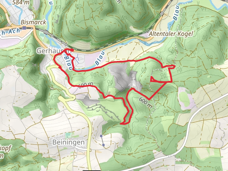 Kreuztelle and Winterbuhl Loop via Gerhausen
