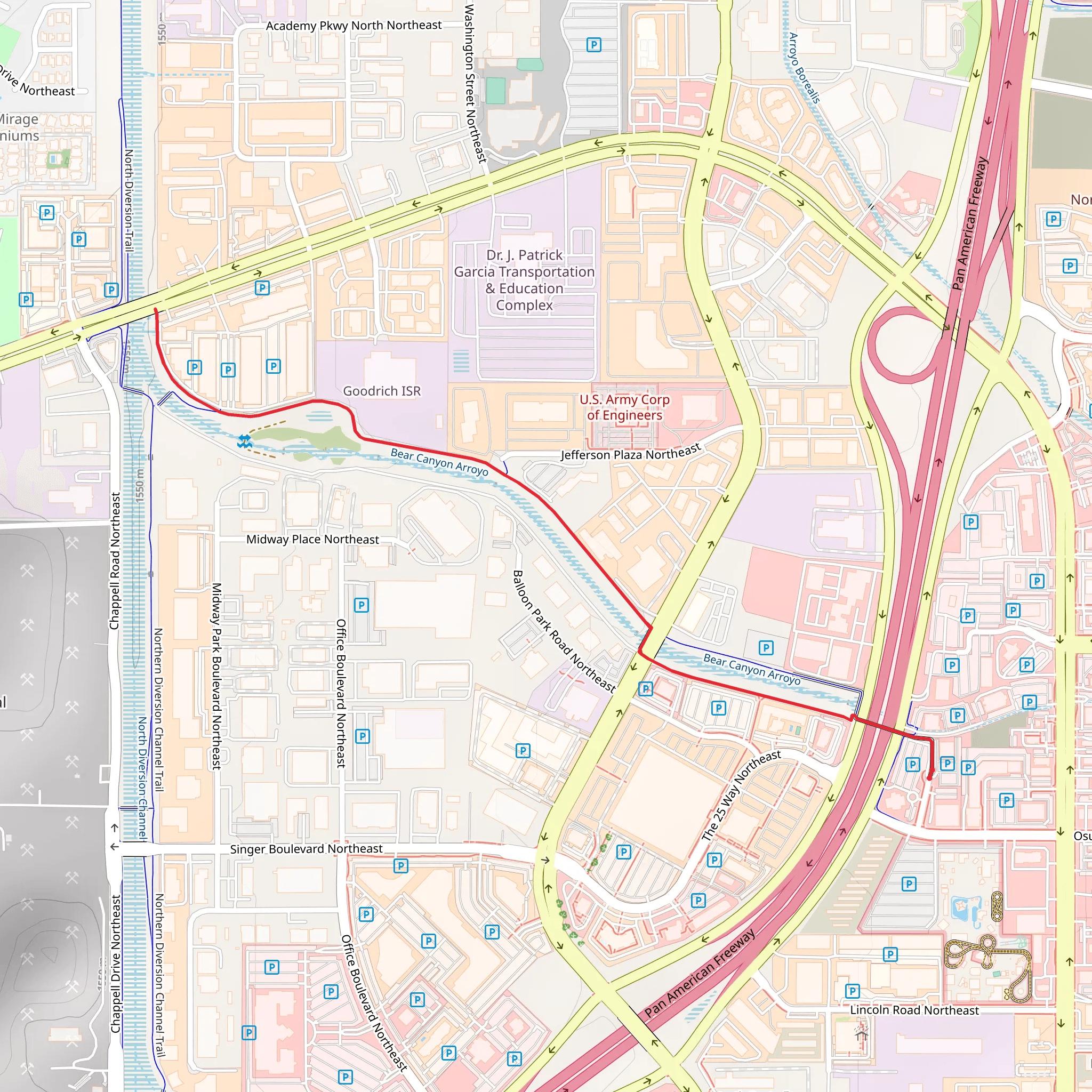 Bear Canyon Arroyo mobile static map
