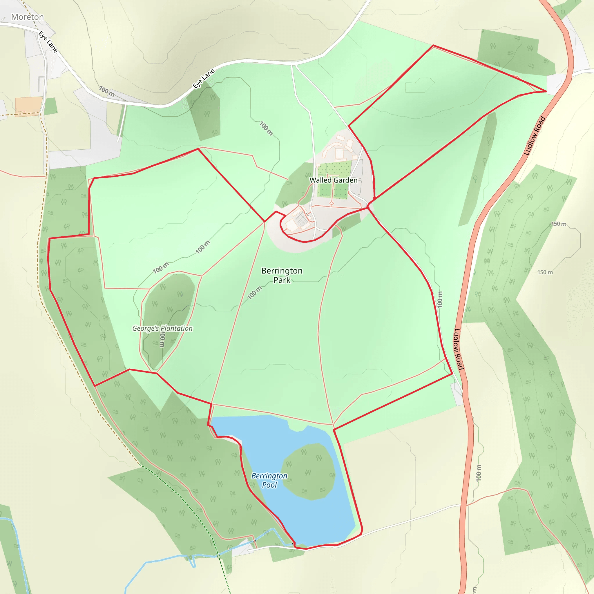 The Parkland and Lakeside Walk mobile static map
