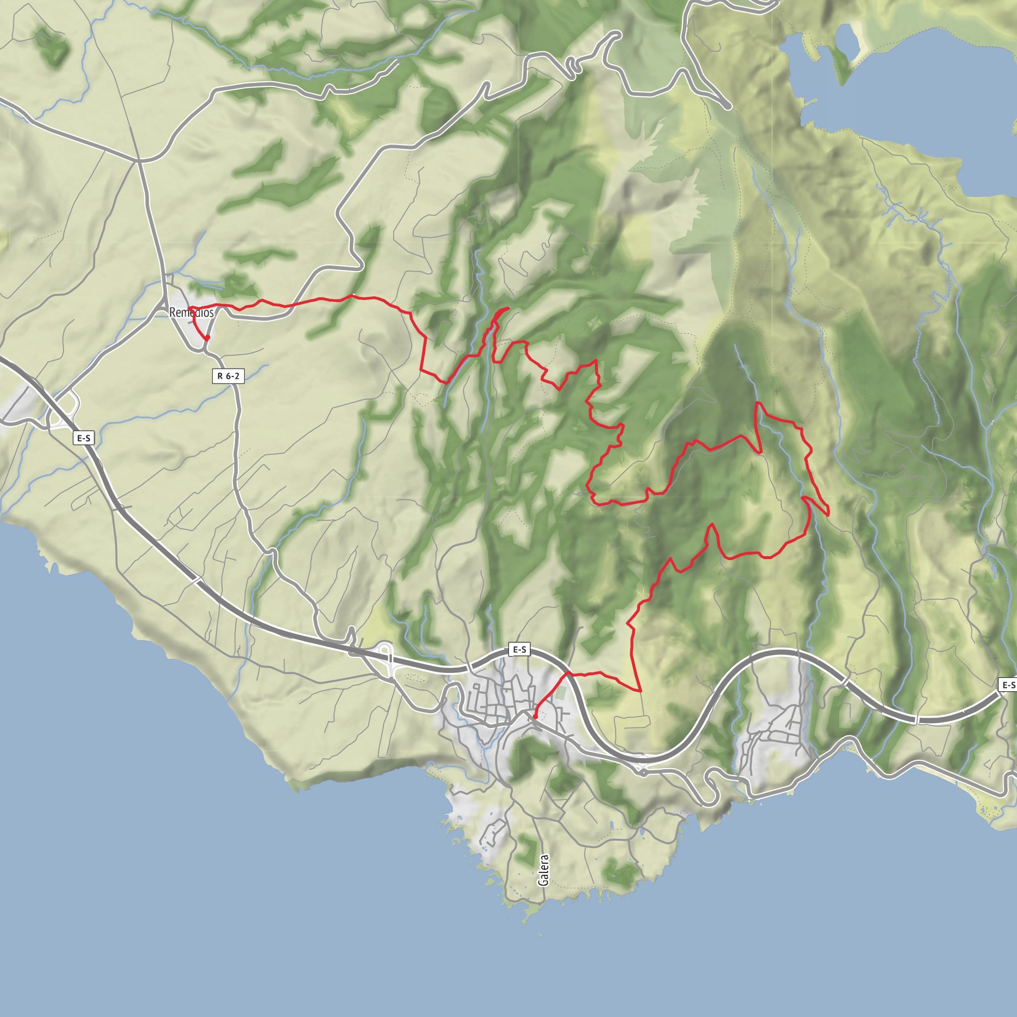 Rota da Água and Entre Túneis e Condutas mobile static map