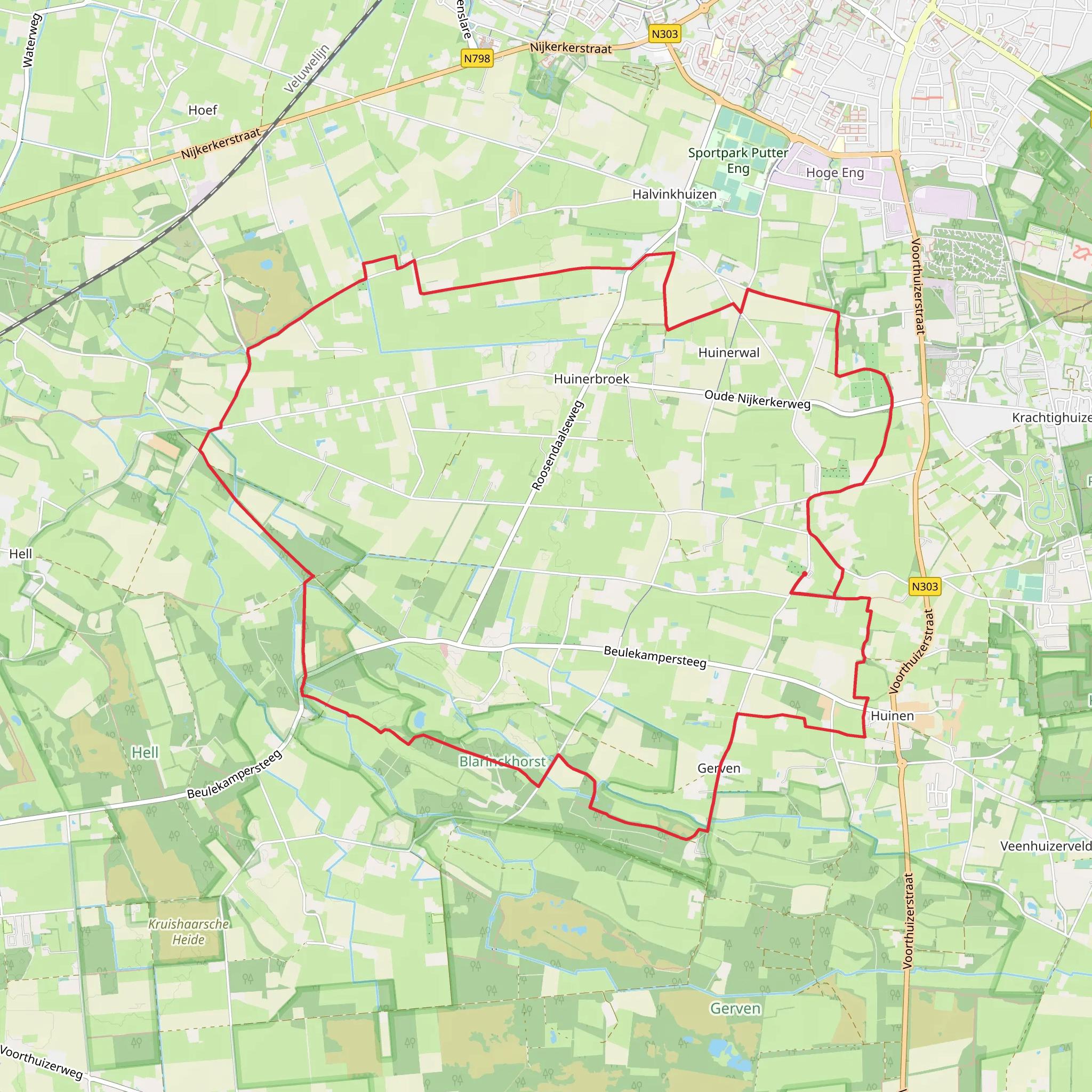 Huinerpad Loop mobile static map
