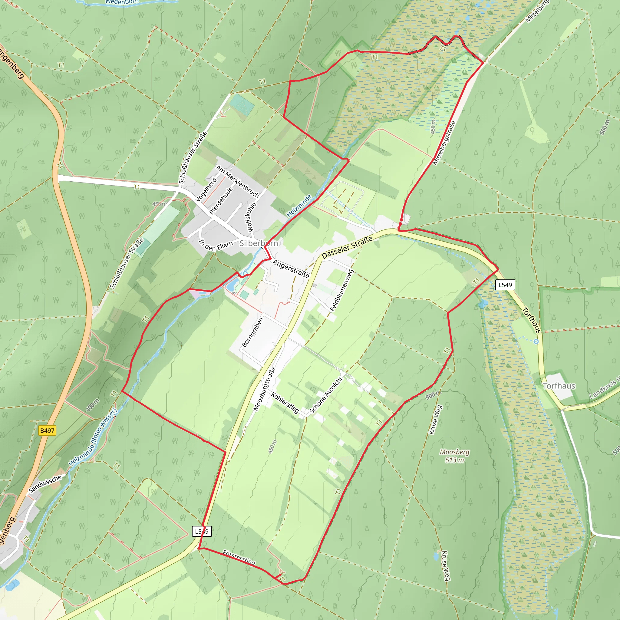 Hochsollingturm via Panoramaweg and Mecklenbruch mobile static map