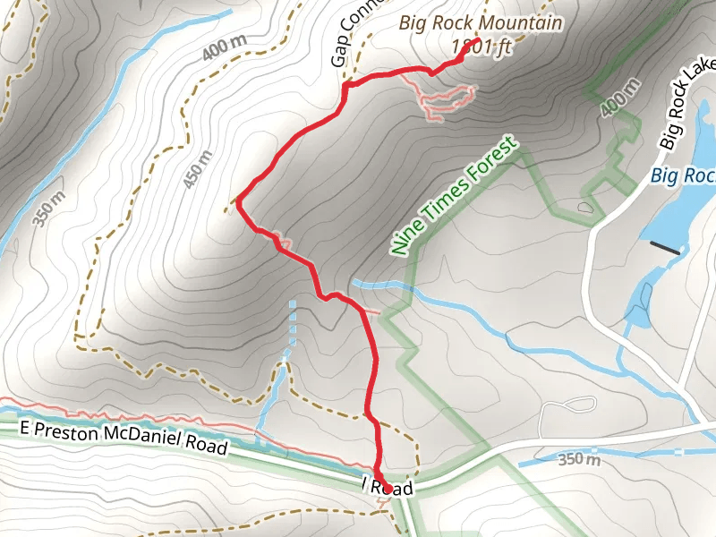 Big Rock Mountain via E Preston McDaniel Road
