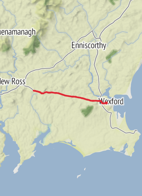 County Wexford Road Cycling mobile static map