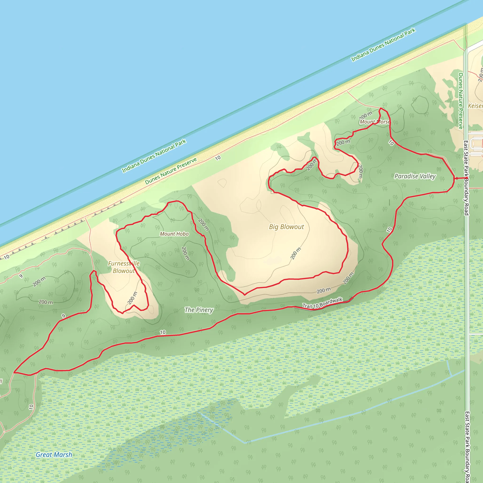 Paradise Valley and The Pinery Loop - Trail 10 - 9 mobile static map