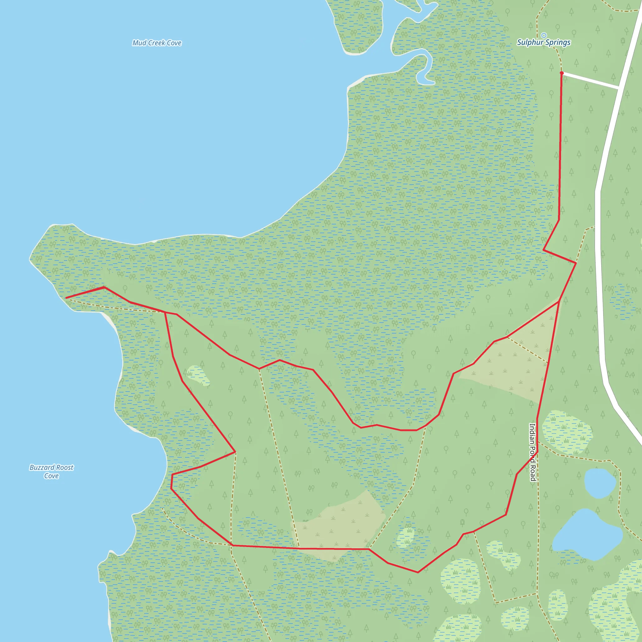 Indian Pond Road Loop mobile static map