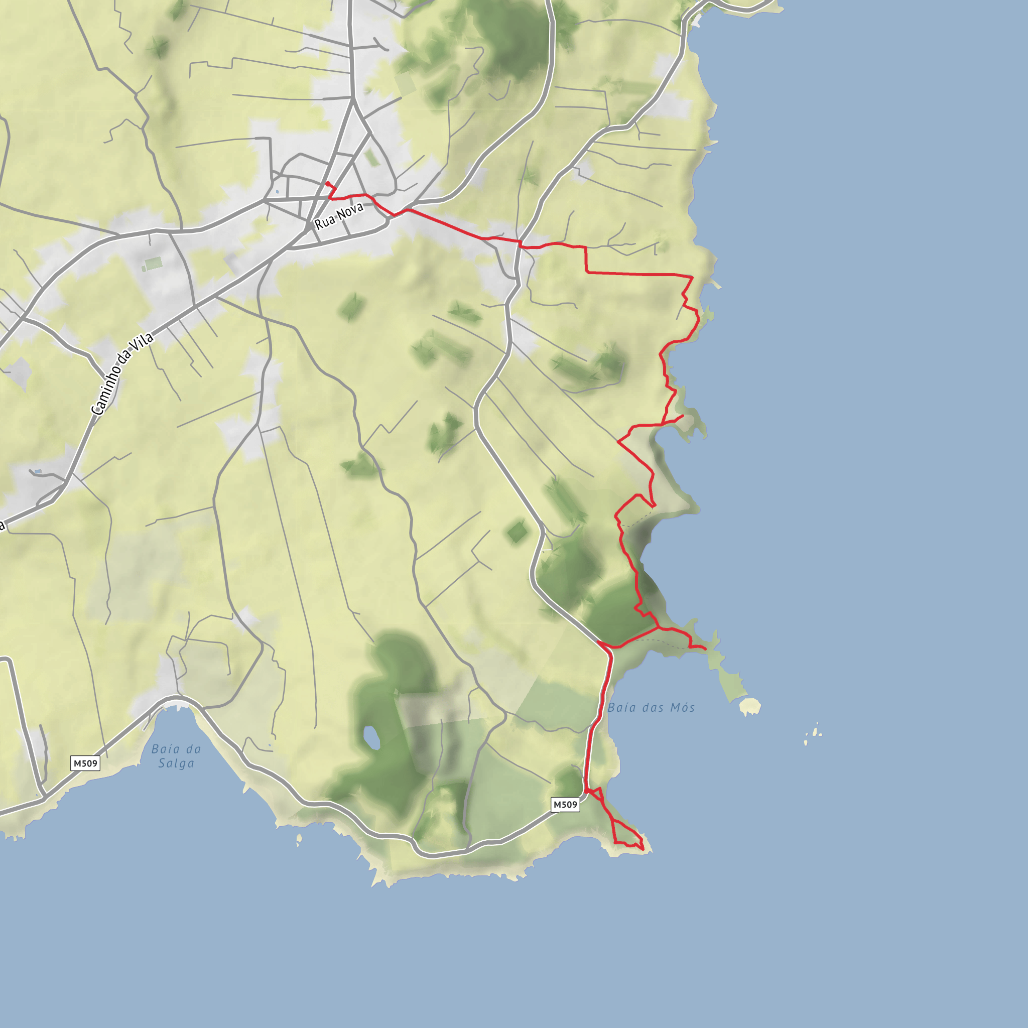 Fortes de São Sebastião via Forte da Greta and Garajau mobile static map