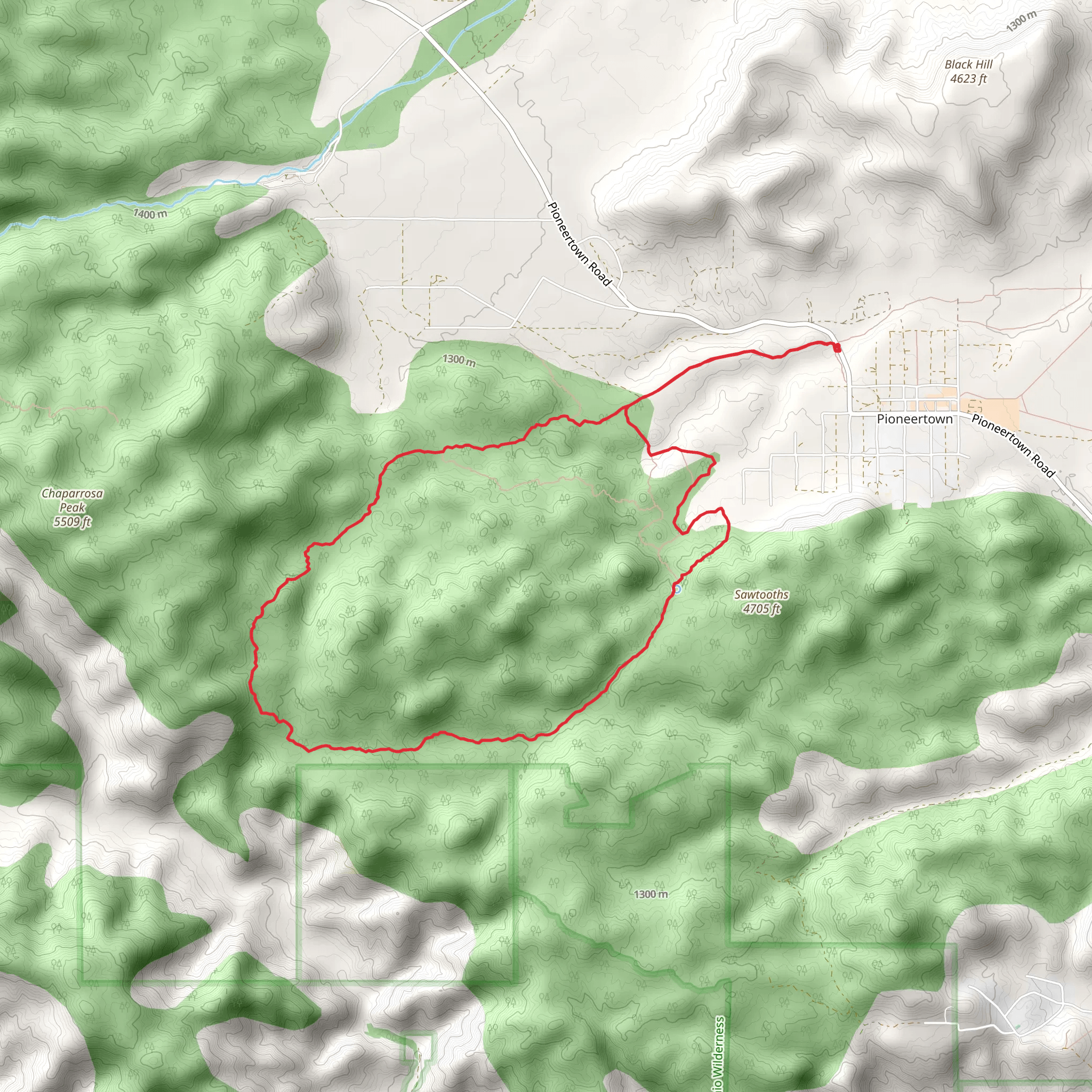 Sawtooth Loop mobile static map